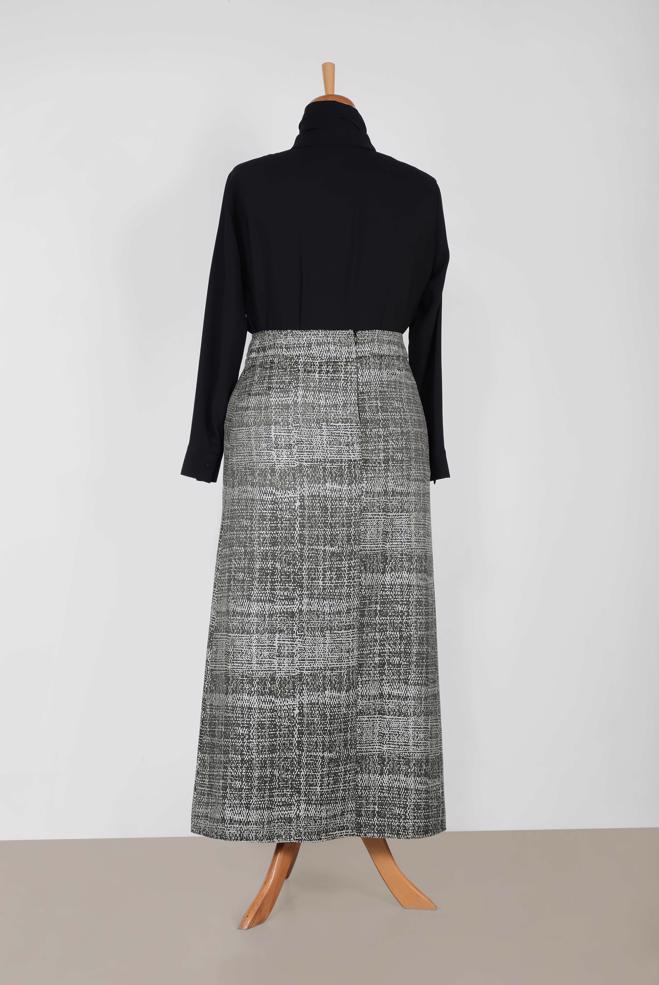 Vêtements hijab GRIS Jupe 6322  - ALVİNA
