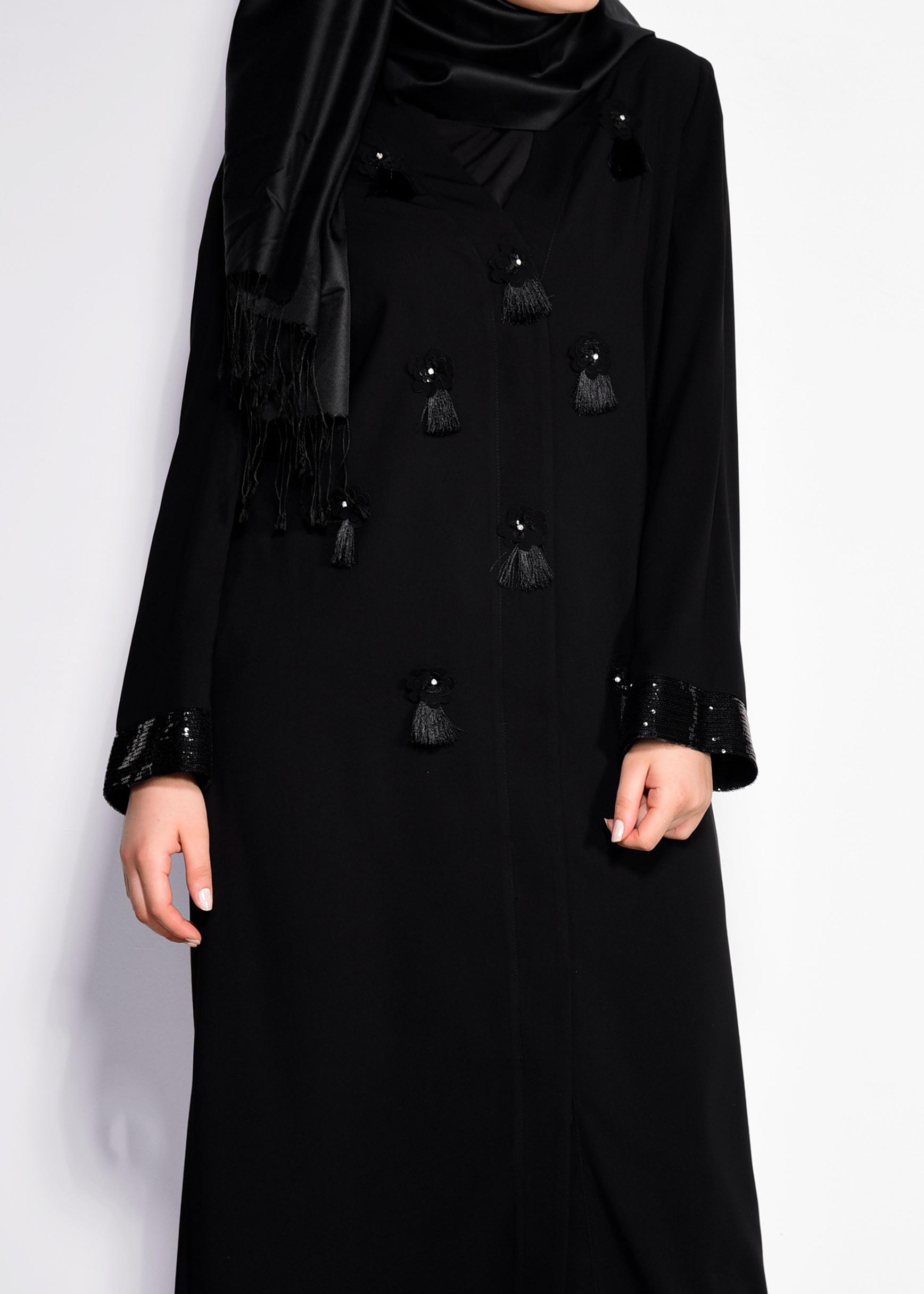 Hijab clothing BLACK 8266 GİNO FERACE 46/52 TEK44