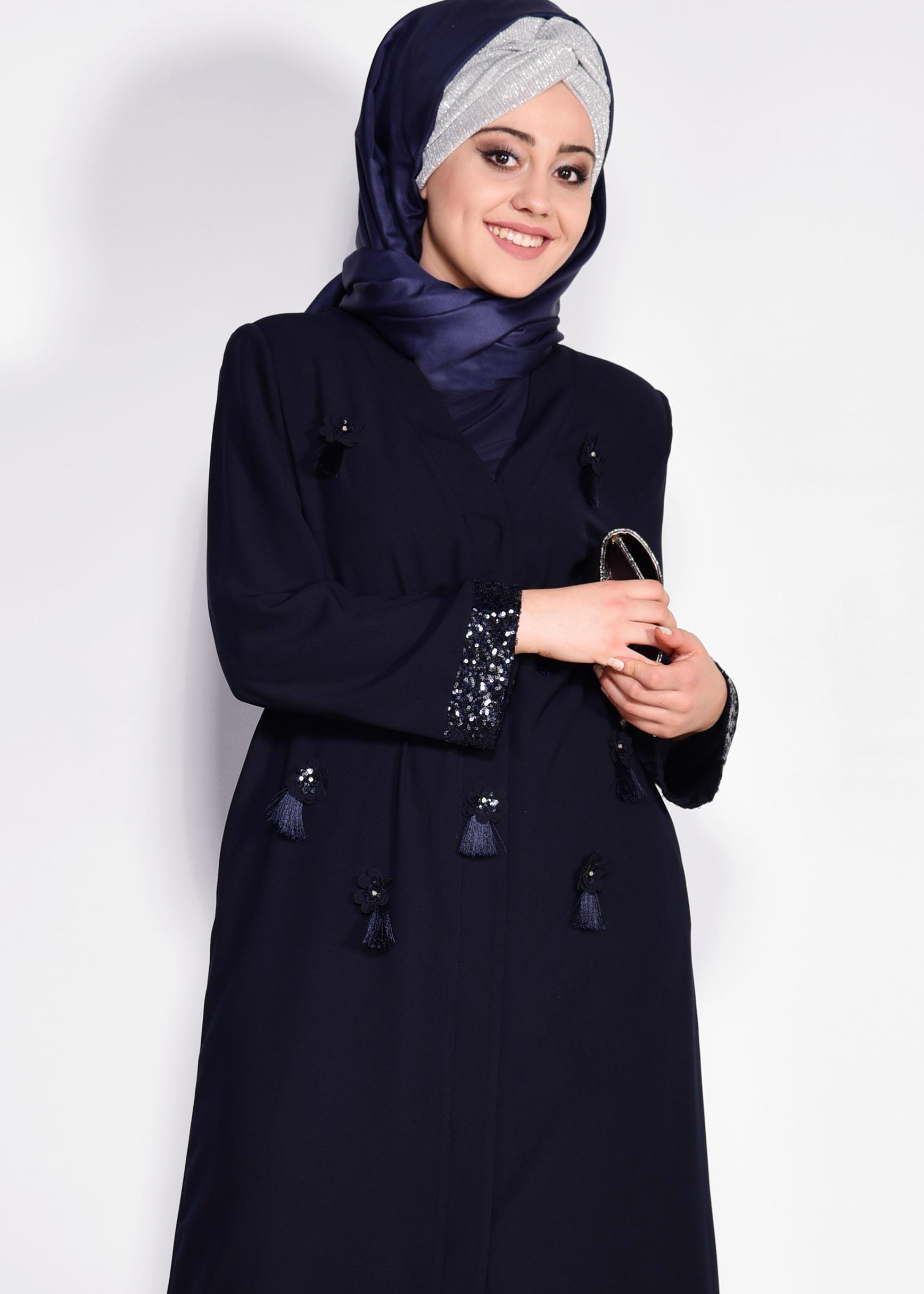 Vêtements hijab BLEU MARINE 8266 GİNO FERACE 46/52 TEK44