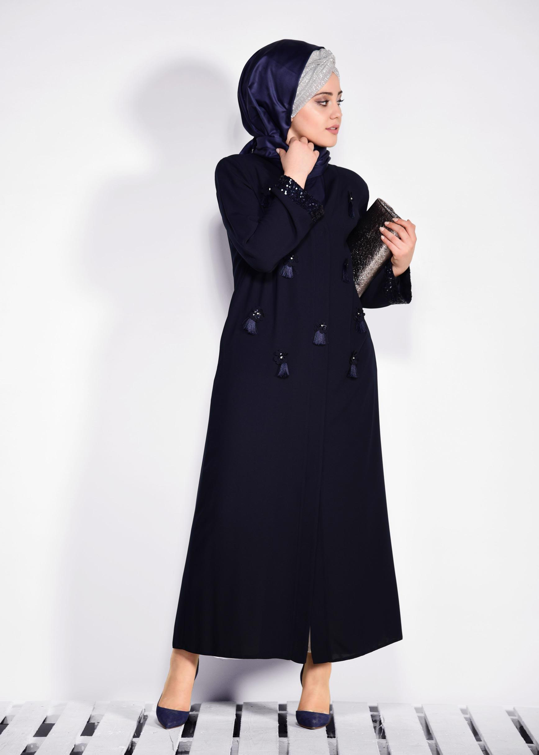 Vêtements hijab BLEU MARINE 8266 GİNO FERACE 46/52 TEK44