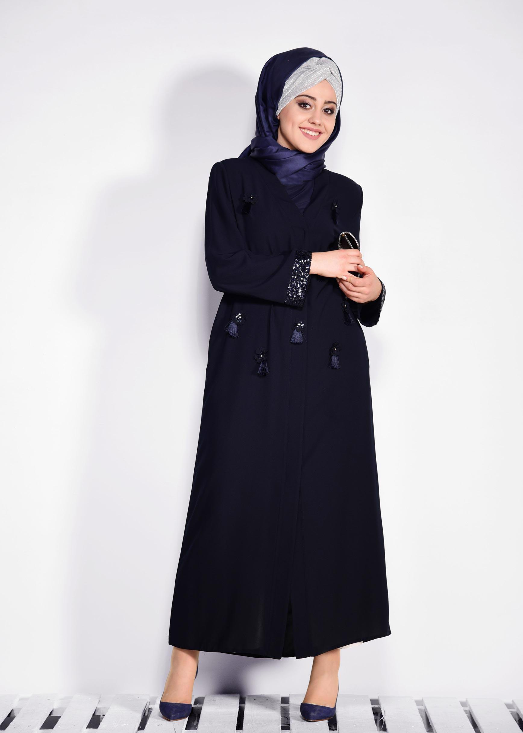 Vêtements hijab BLEU MARINE 8266 GİNO FERACE 46/52 TEK44