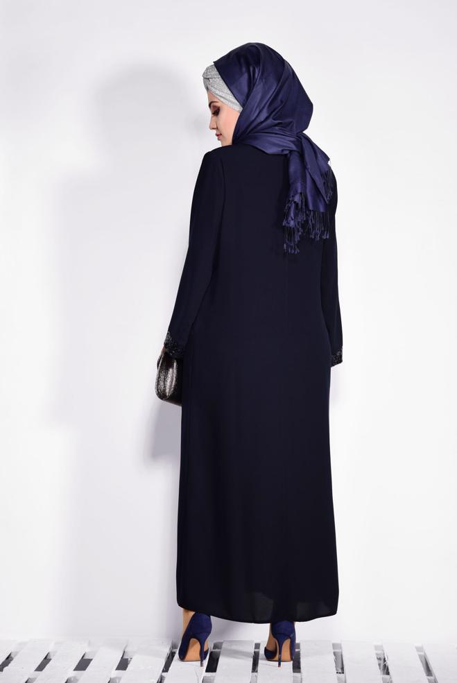 Hijab clothing NAVY BLUE 8266 GİNO FERACE 46/52 TEK44 - ALVİNA