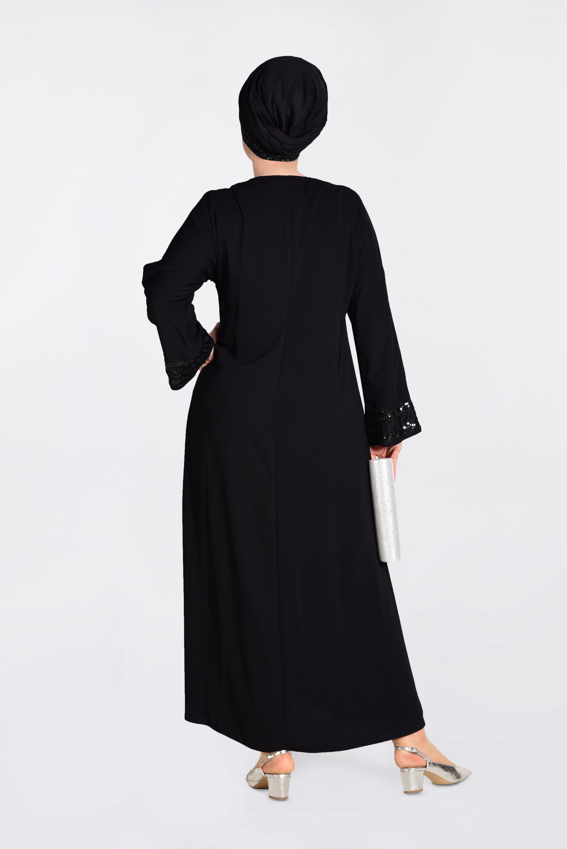 Vêtements hijab NOIR Pardessus 8270 
