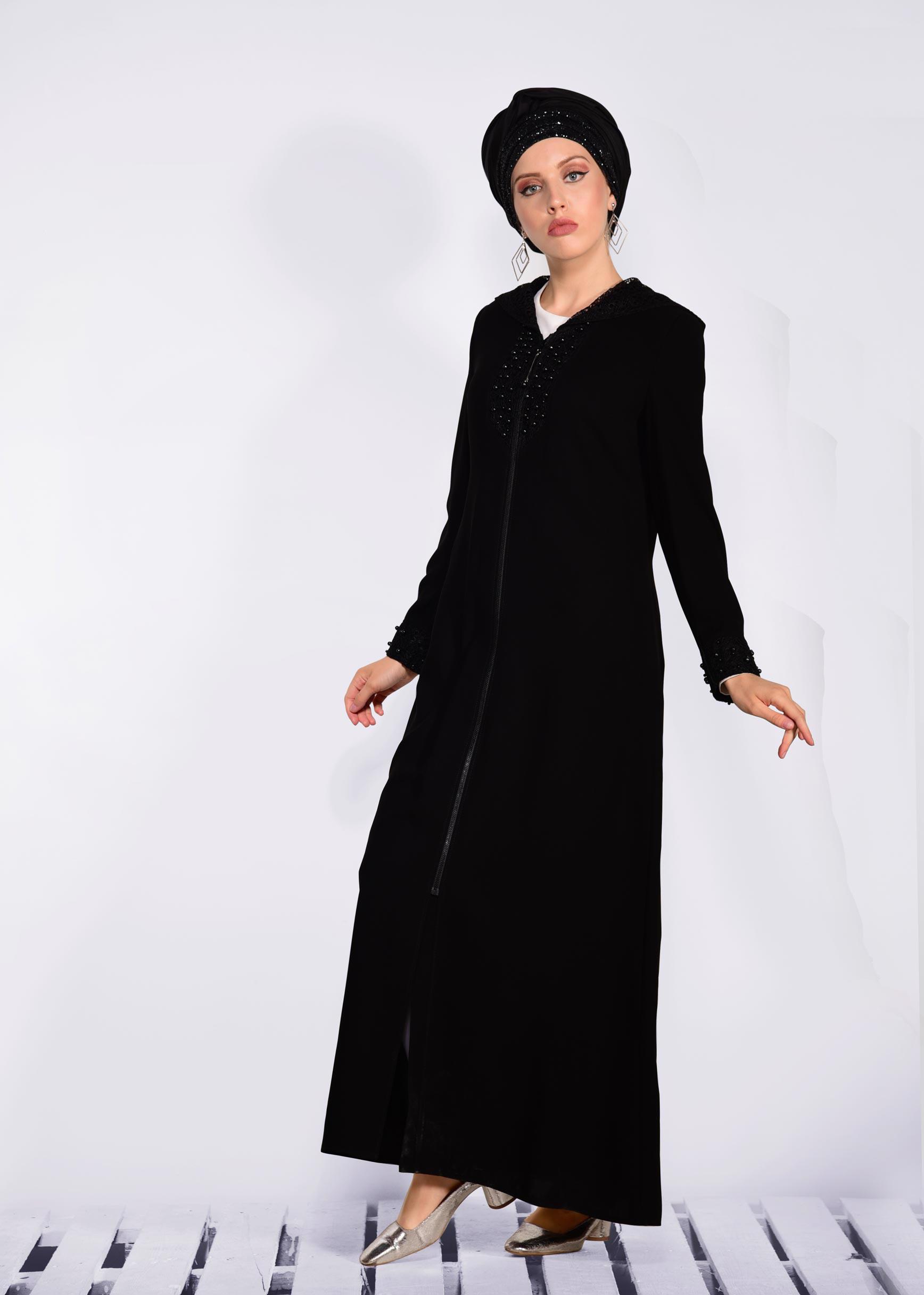 Hijab clothing BLACK 8285 ALEYNA FERACE 40/50 TEK38