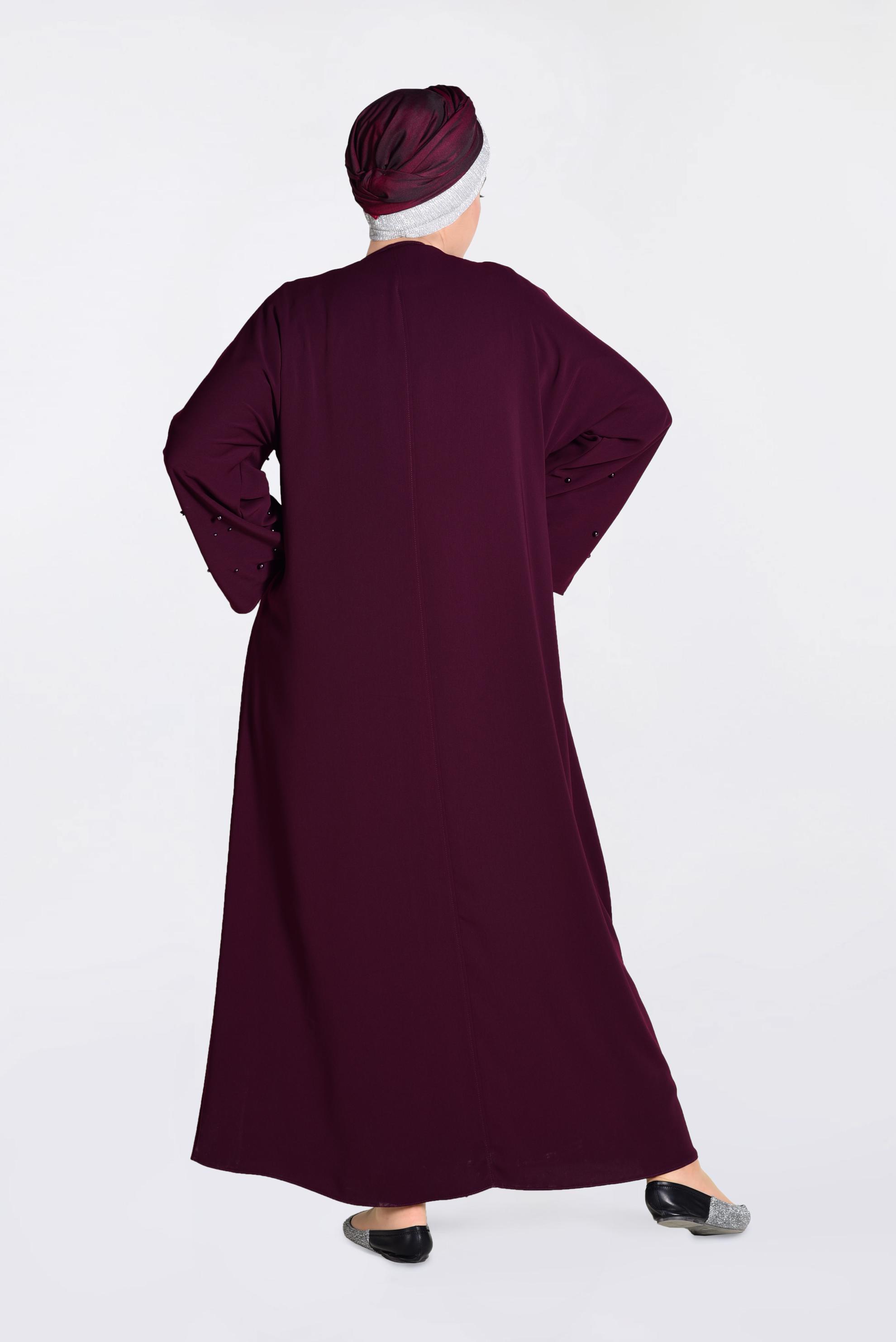 Vêtements hijab ROUGE BORDEAUX Abaya 8295 
