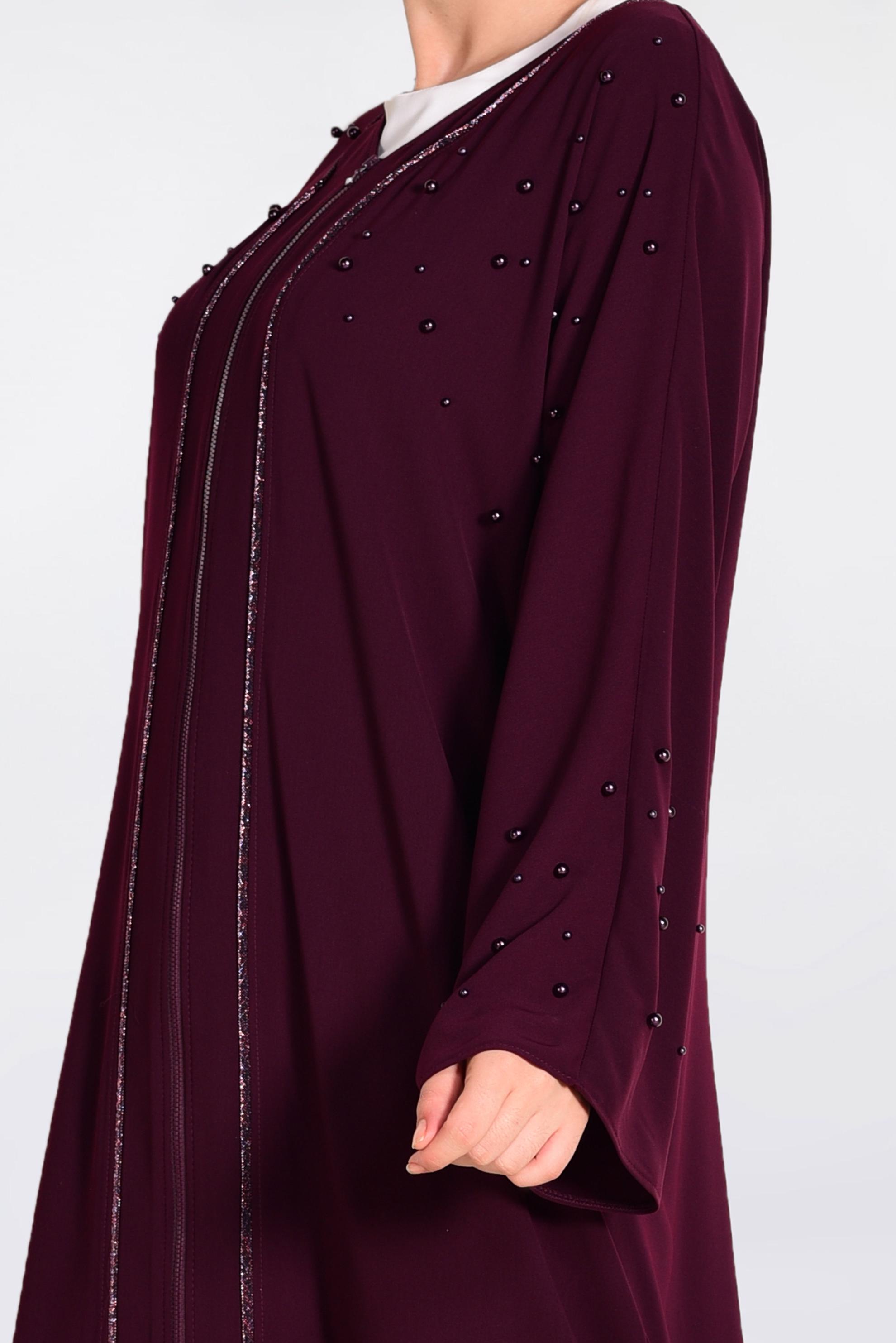 Vêtements hijab ROUGE BORDEAUX Abaya 8295 