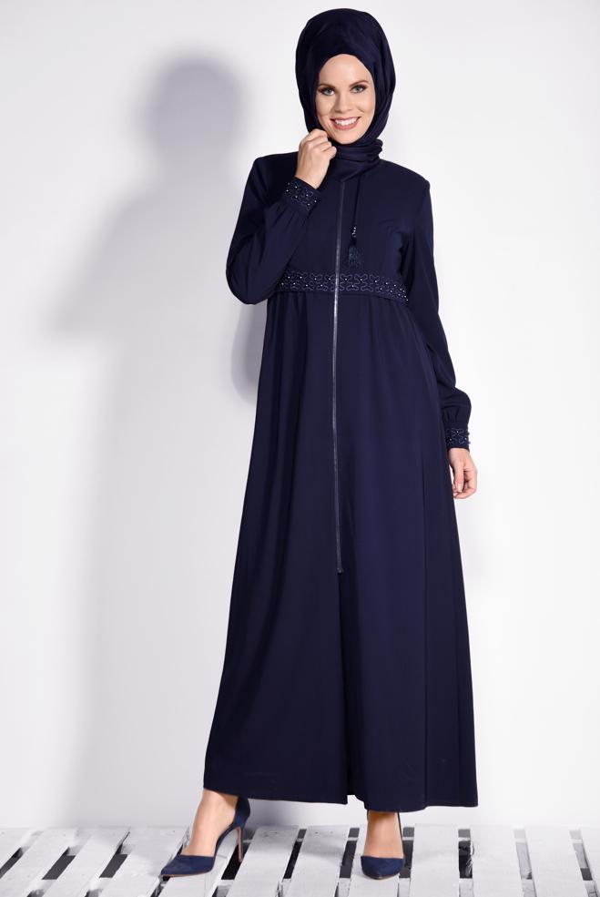 Vêtements hijab BLEU MARINE 8297 GİNO FERACE 38/44 TEK40 - ALVİNA