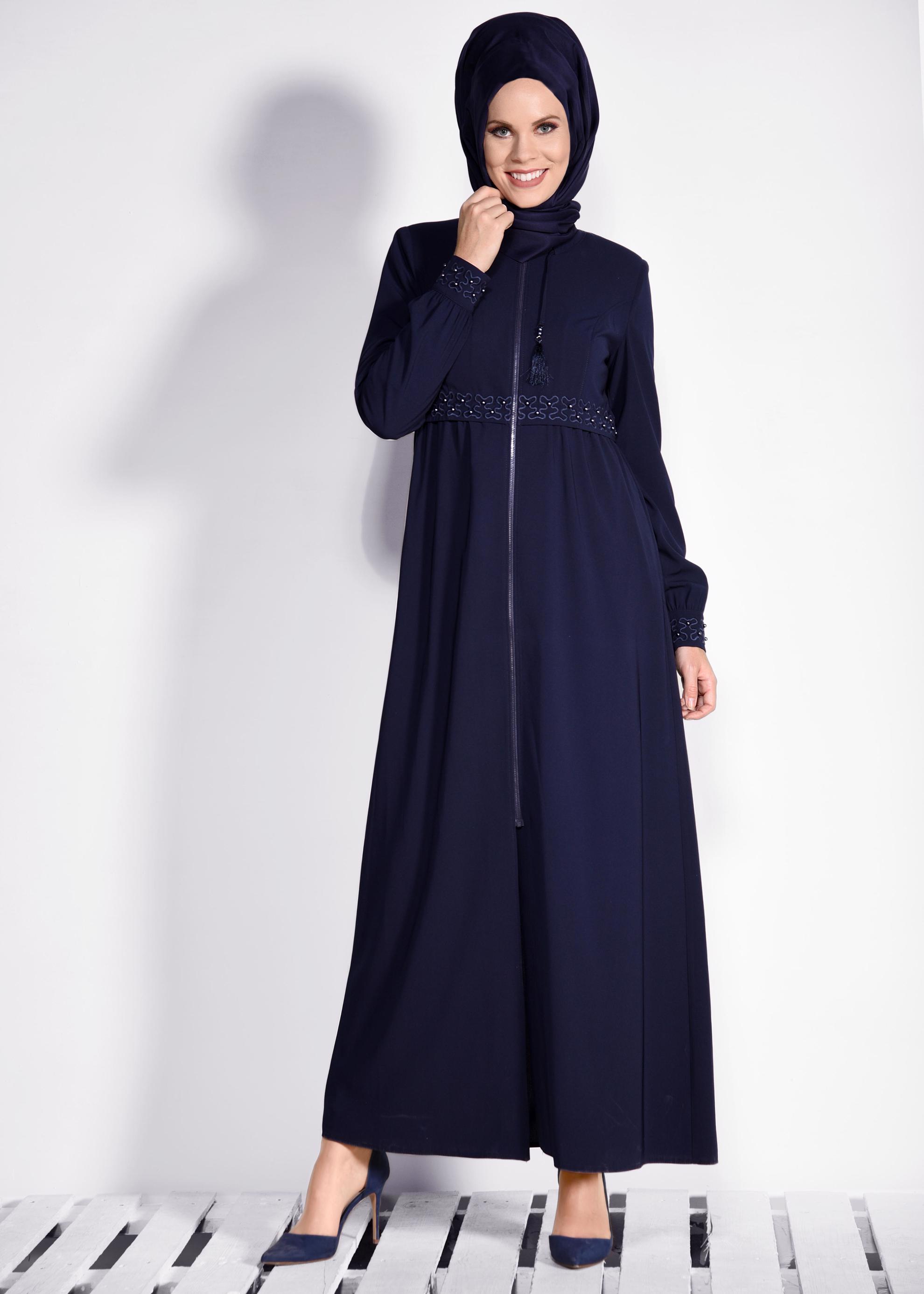 Hijab clothing NAVY BLUE 8297 GİNO FERACE 38/44 TEK40