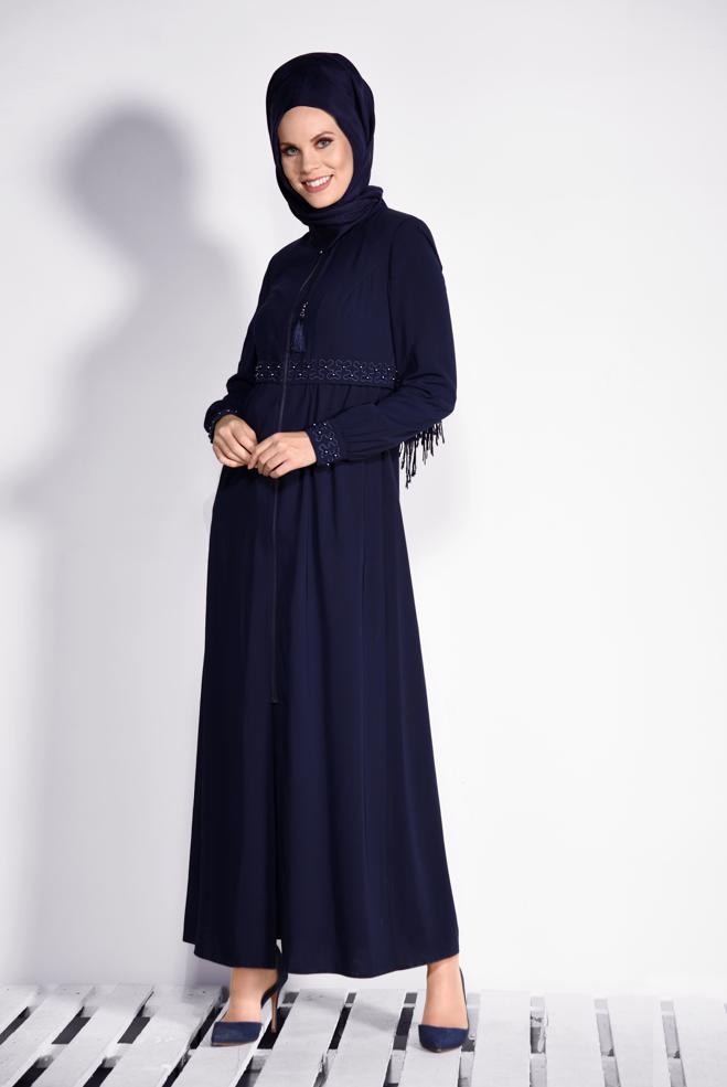 Vêtements hijab BLEU MARINE 8297 GİNO FERACE 38/44 TEK40 - ALVİNA