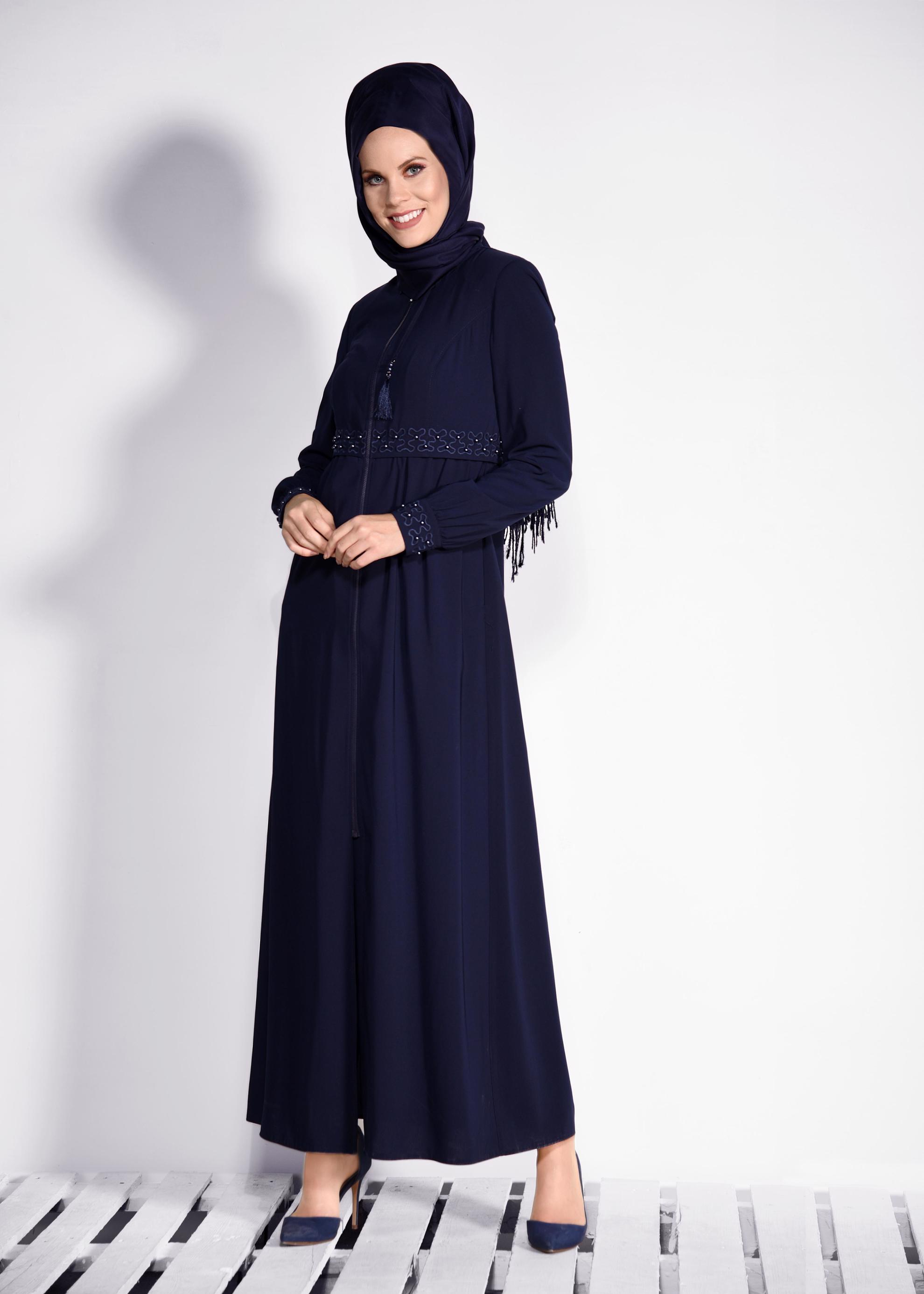 Hijab clothing NAVY BLUE 8297 GİNO FERACE 38/44 TEK40