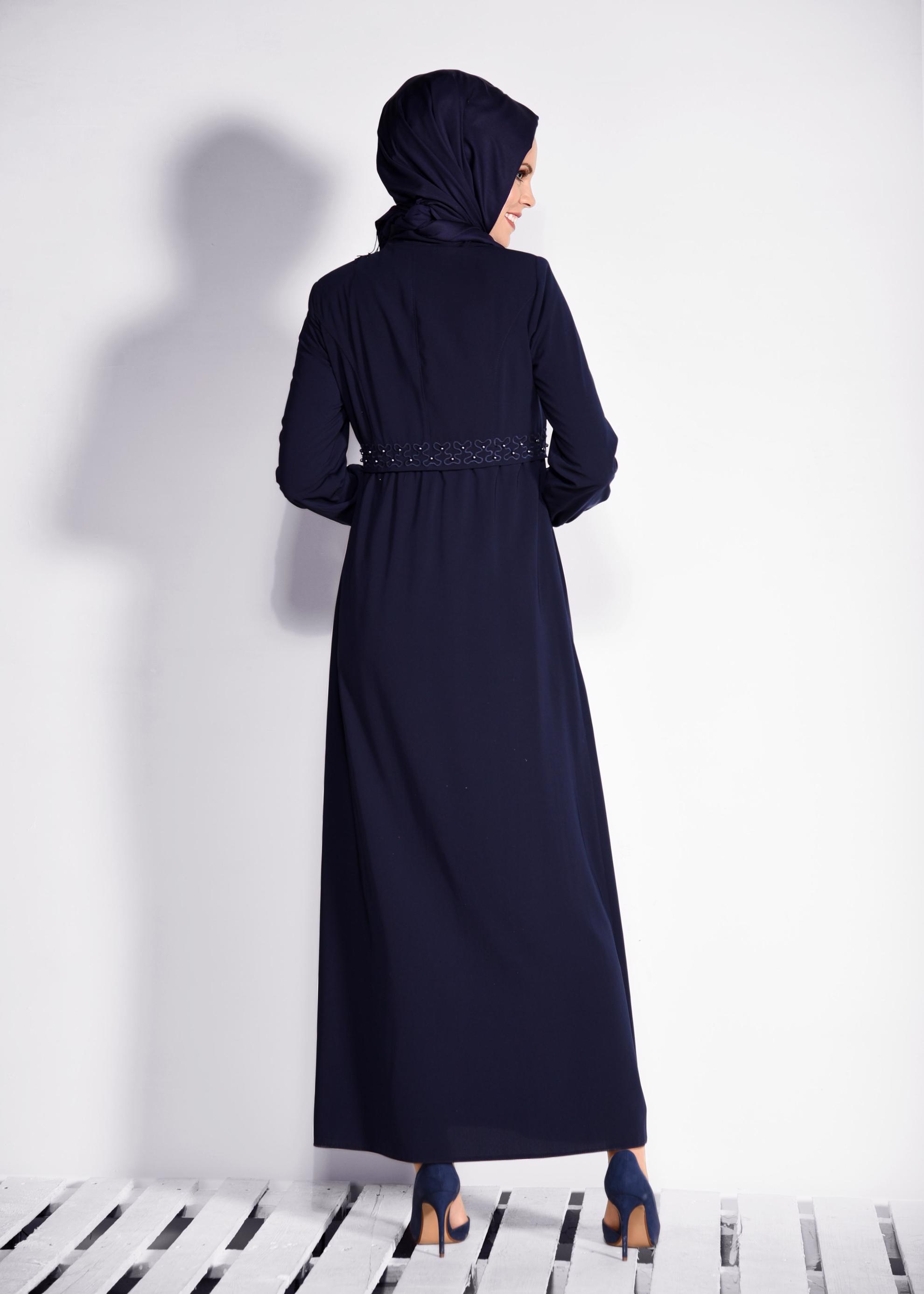 Hijab clothing NAVY BLUE 8297 GİNO FERACE 38/44 TEK40
