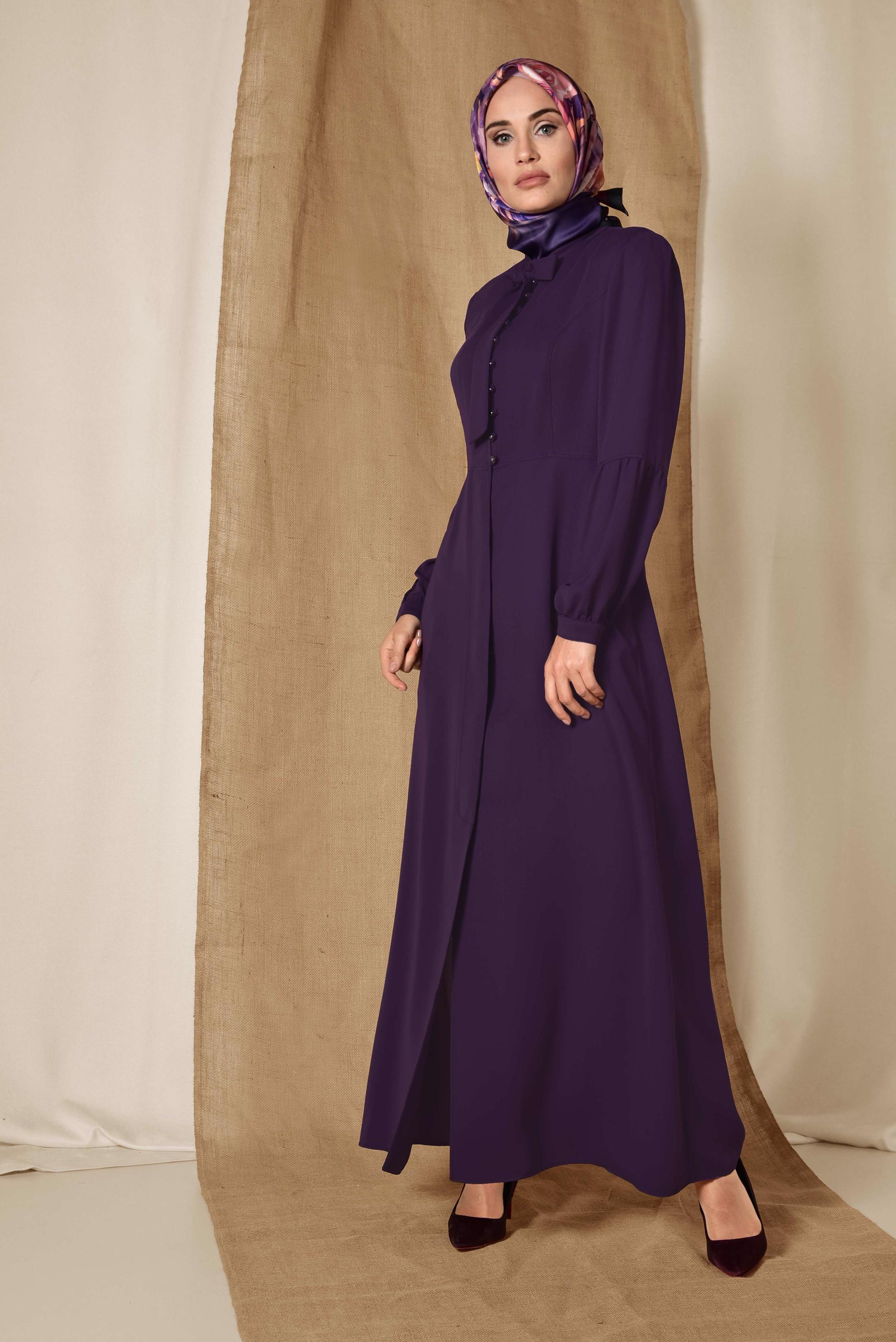 Vêtements hijab POURPRE Abaya 8304