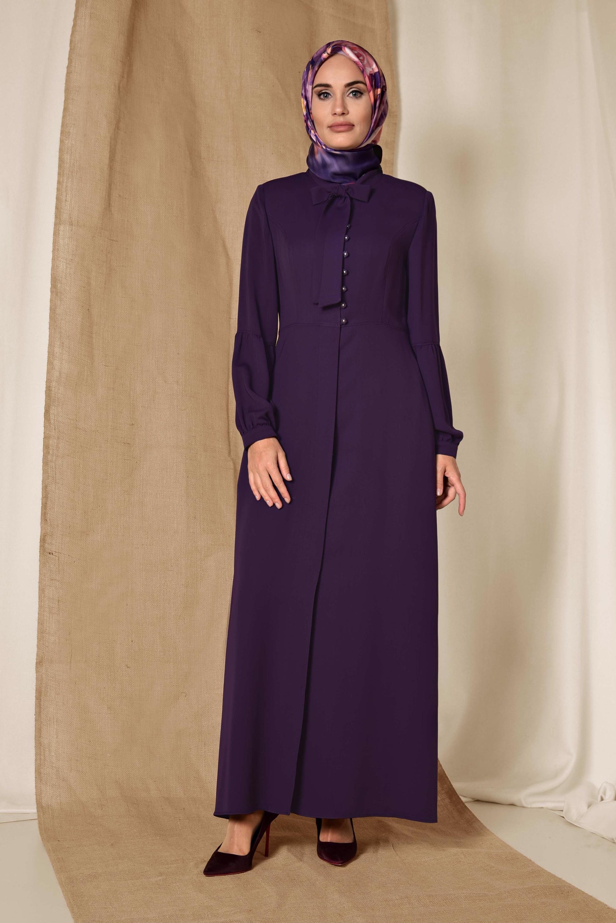 Vêtements hijab POURPRE Abaya 8304
