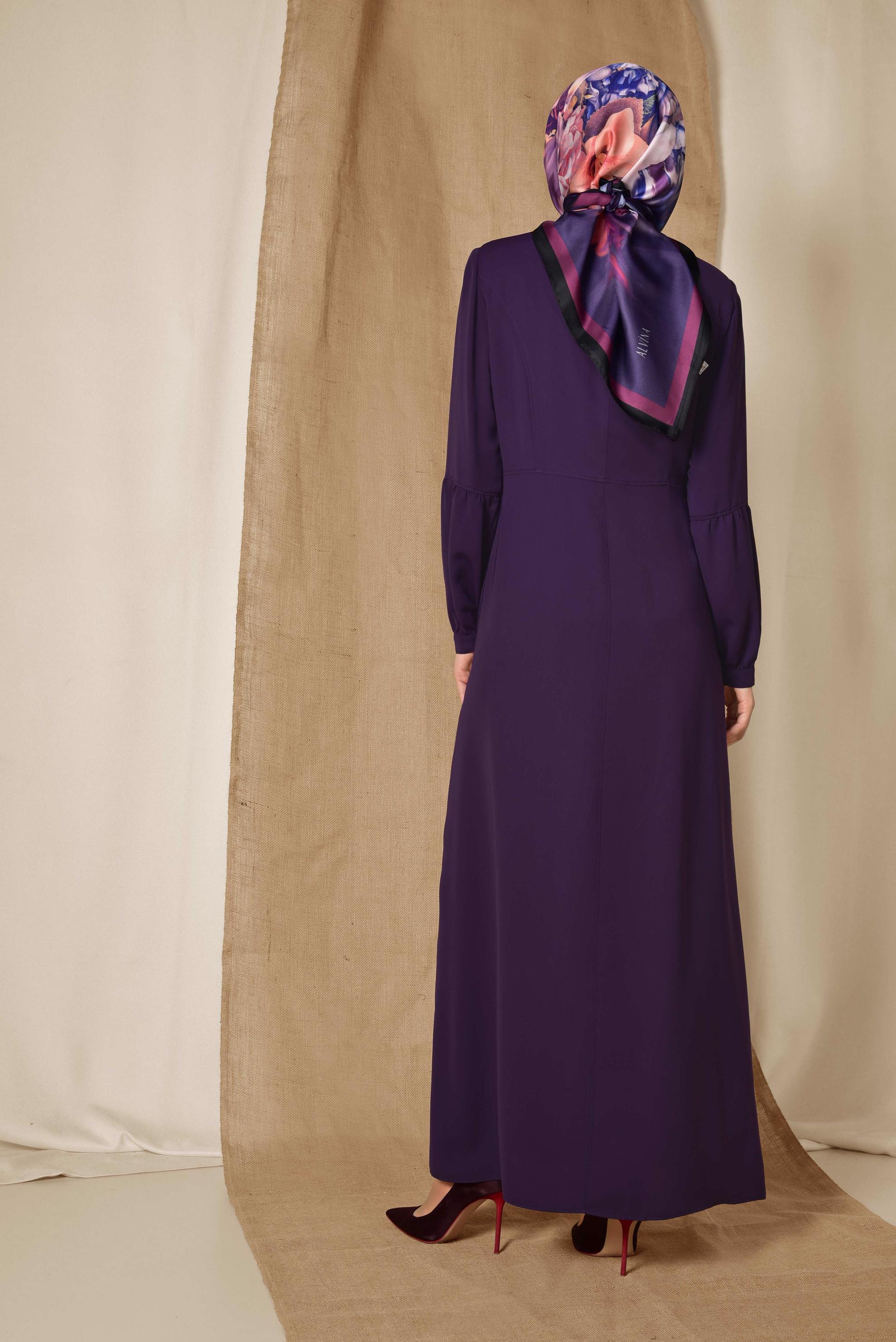 Vêtements hijab POURPRE Abaya 8304
