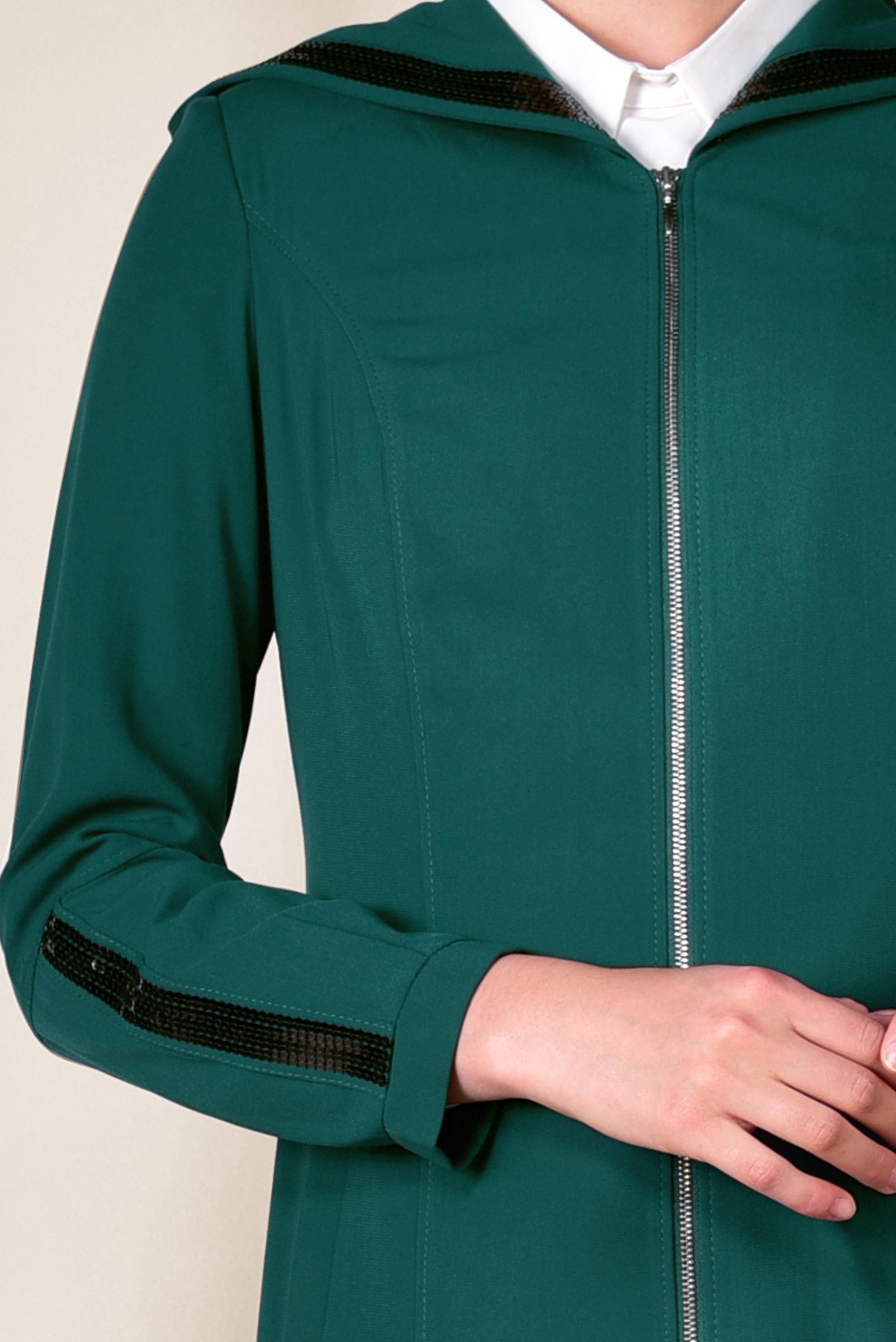 Tesettür giyim MAVİ PUL PAYET DETAYLI FERMUARLI FERACE 8312