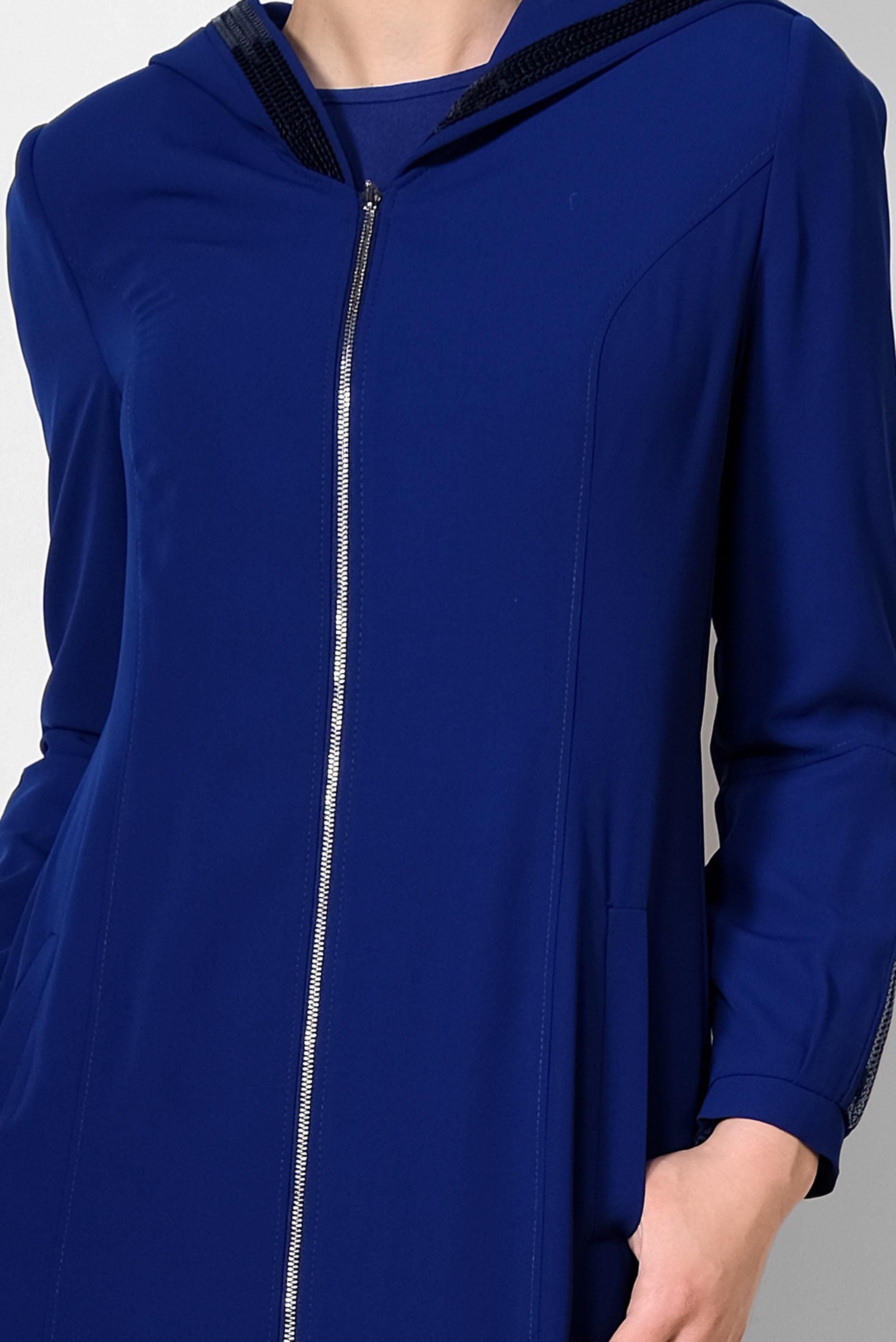 Tesettür giyim LACİVERT PUL PAYET DETAYLI FERMUARLI FERACE 8312