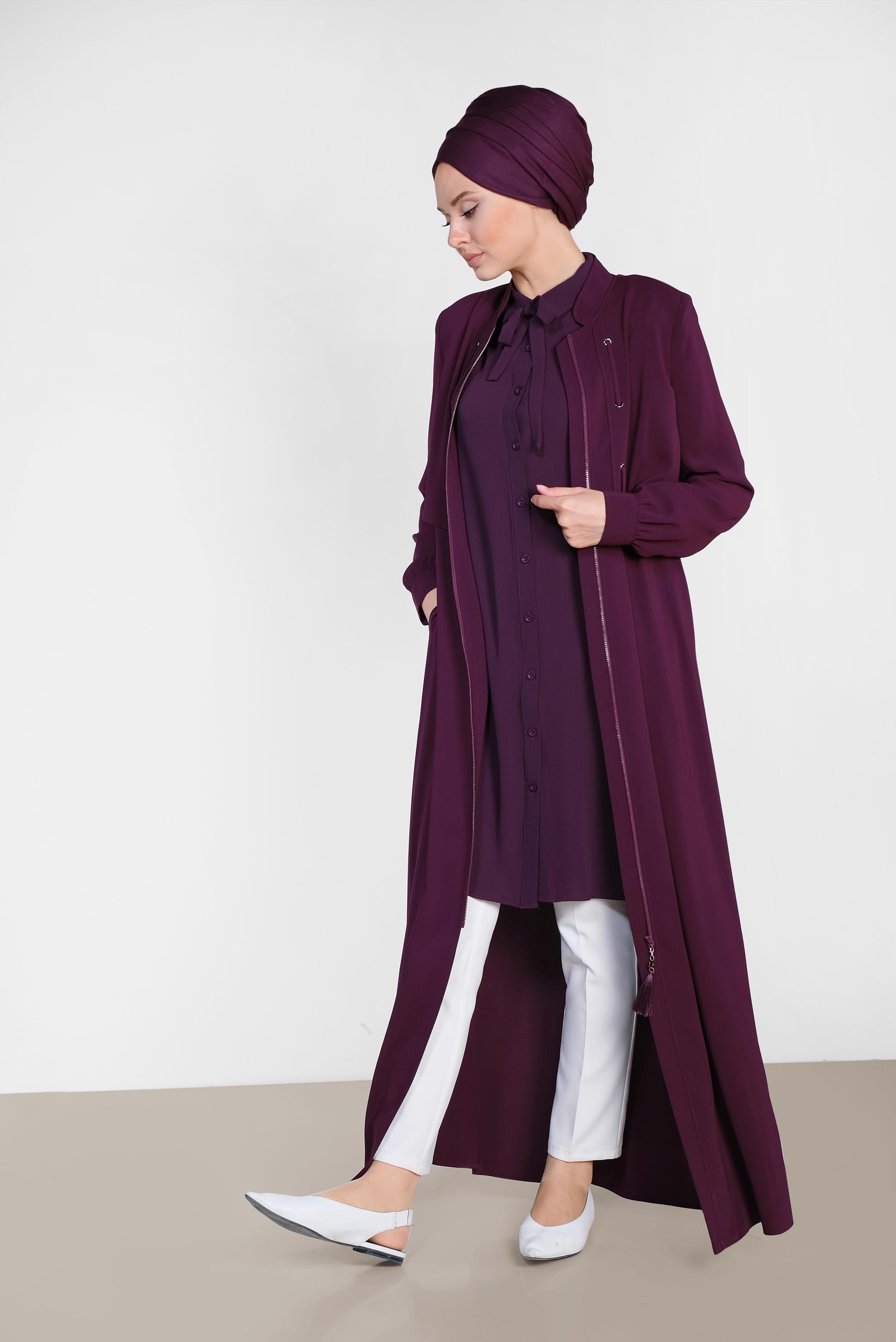 Hijab clothing DAMSON Zippered Abaya 8318 