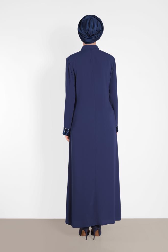 Vêtements hijab BLEU  Abaya 8320 - ALVİNA