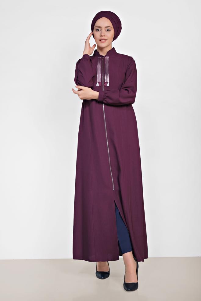Vêtements hijab POURPRE Pardessus 8321 - ALVİNA