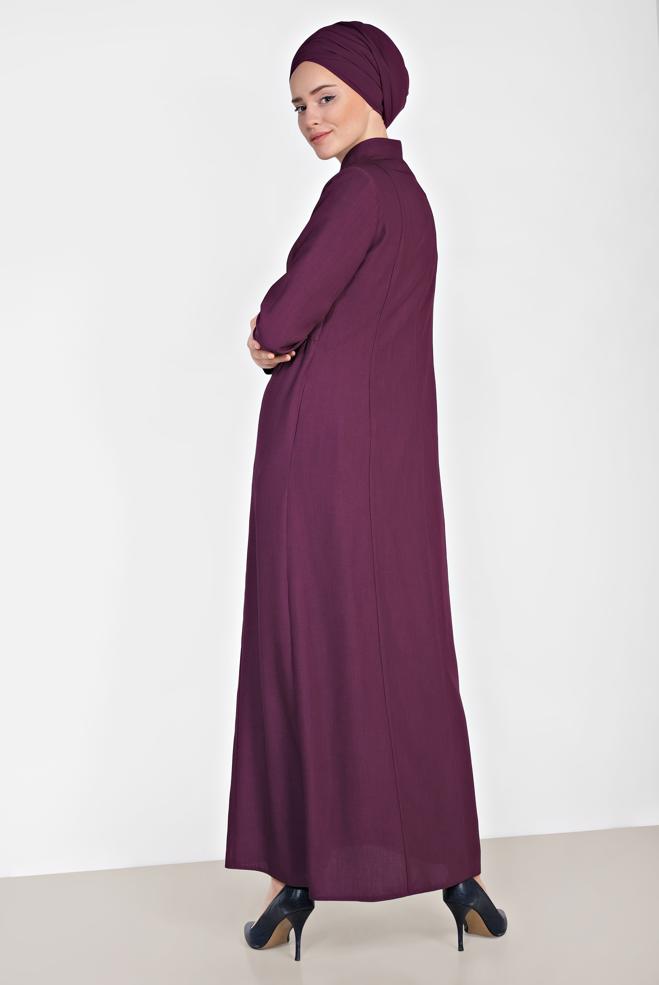 Vêtements hijab POURPRE Pardessus 8321 - ALVİNA