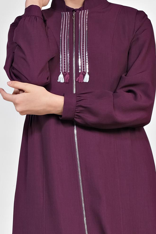 Vêtements hijab POURPRE Pardessus 8321 - ALVİNA