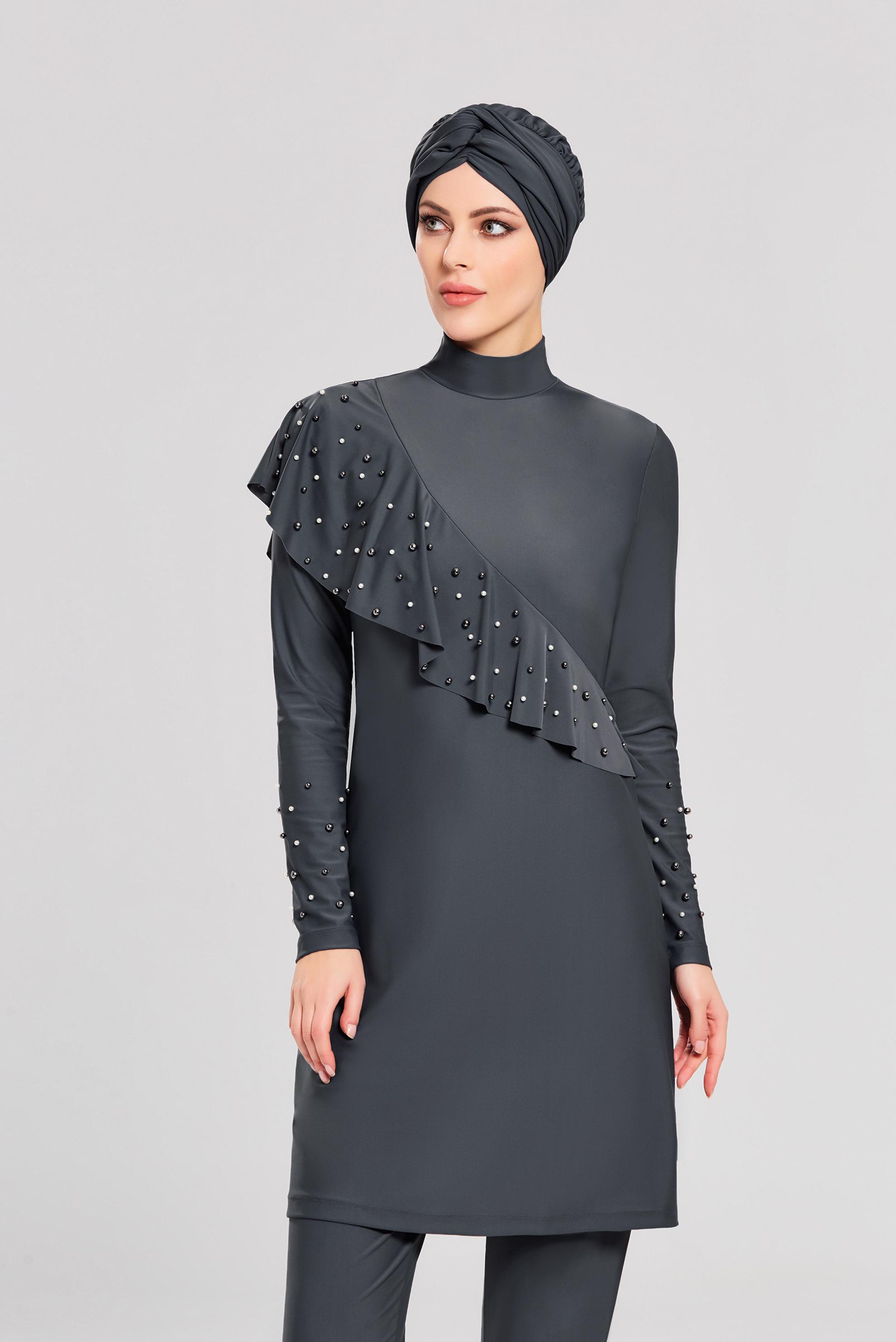 Tesettür giyim GRİ 4101 ADASEA TESETTÜR MAYO