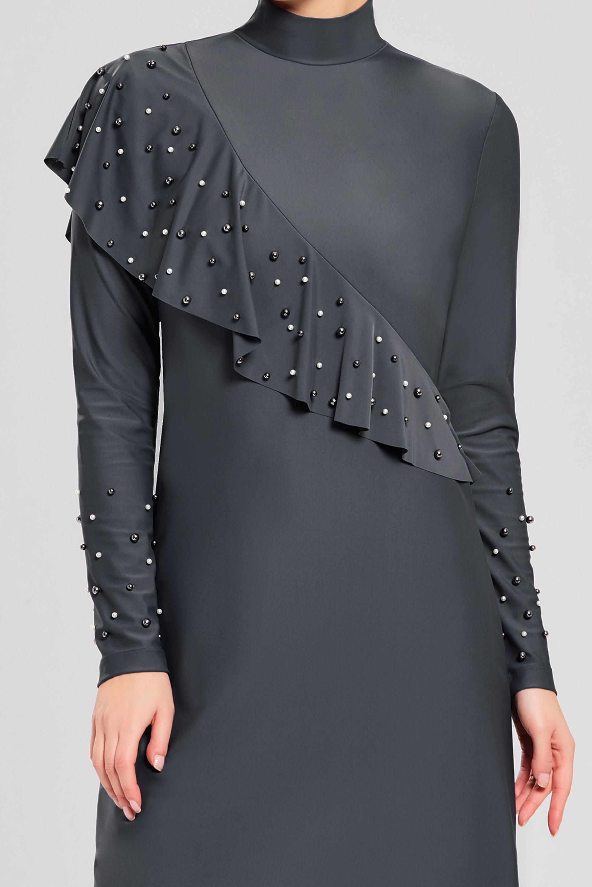 Tesettür giyim GRİ 4101 ADASEA TESETTÜR MAYO