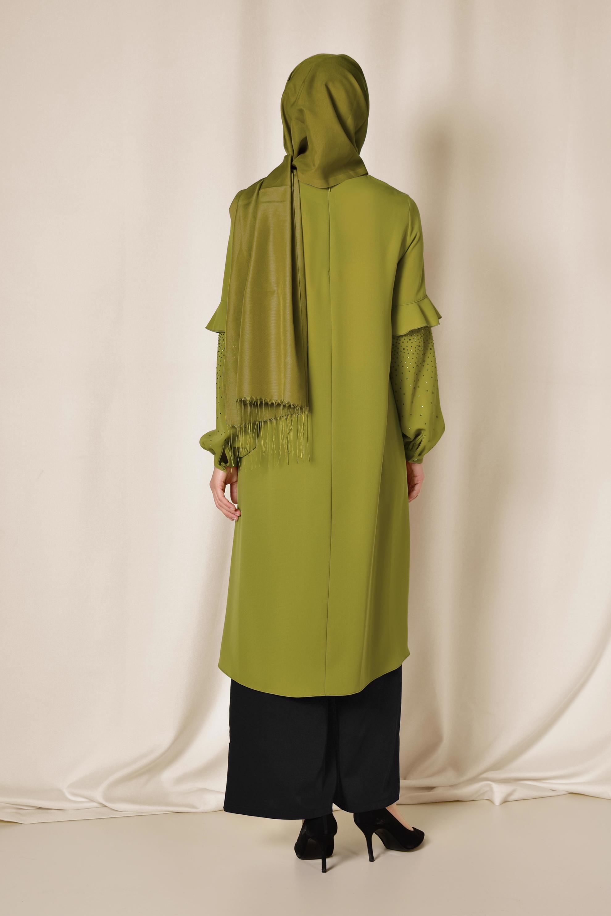 Tesettür giyim SİYAH ÇITÇITLI GENİŞ KESİM PANTOLON 7368