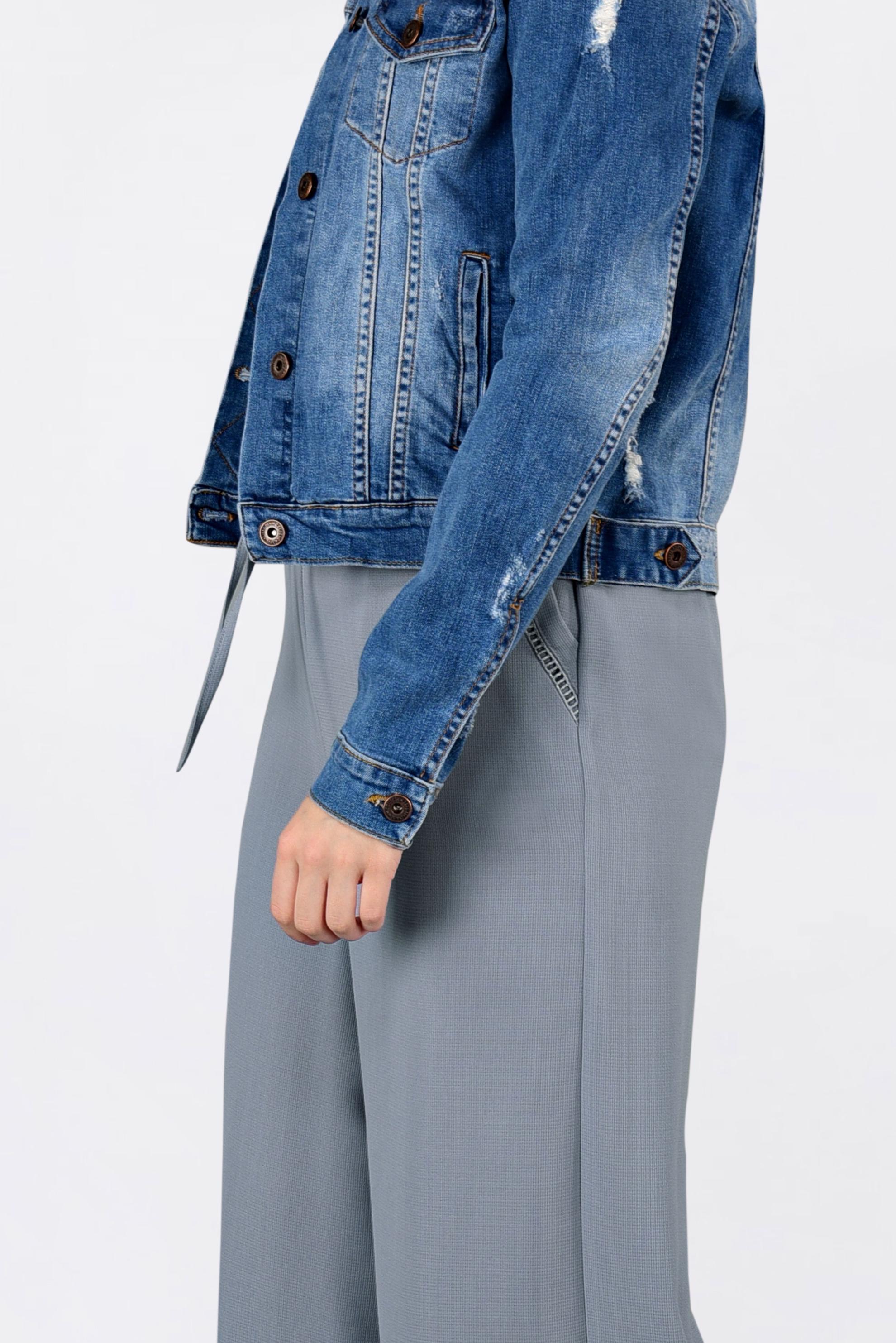 Tesettür giyim GRİ BELİ BAĞCIKLI BOL PAÇA PANTOLON 7371