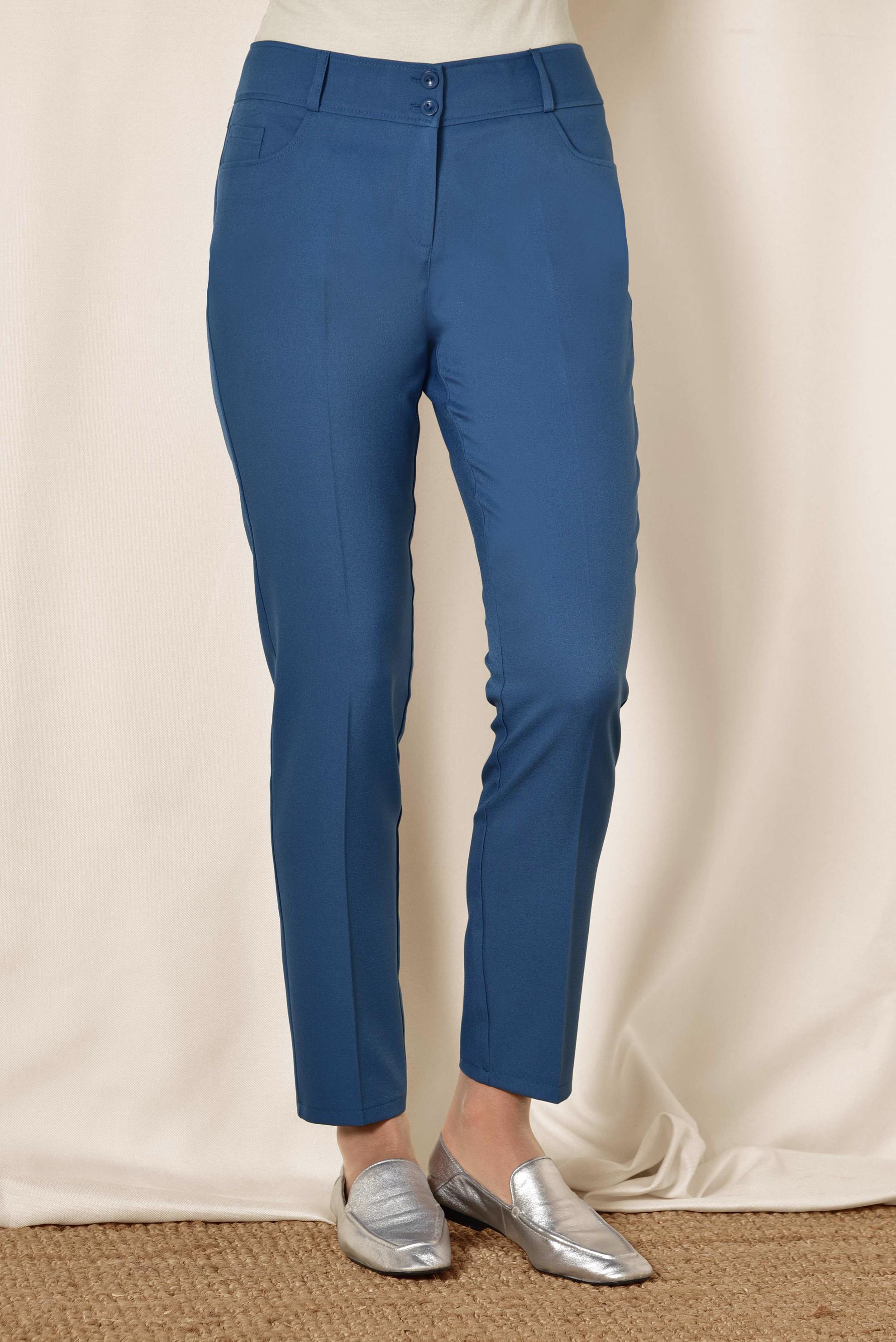 Tesettür giyim LACİVERT ARA BEL KUMAŞ PANTOLON 7500