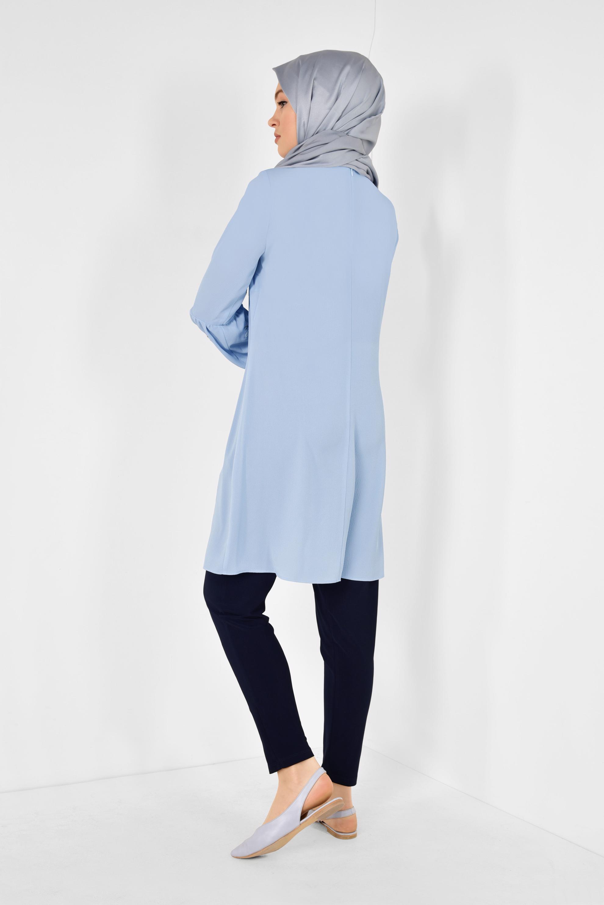 Tesettür giyim LACİVERT ŞALVAR KESİM PANTOLON 7503 