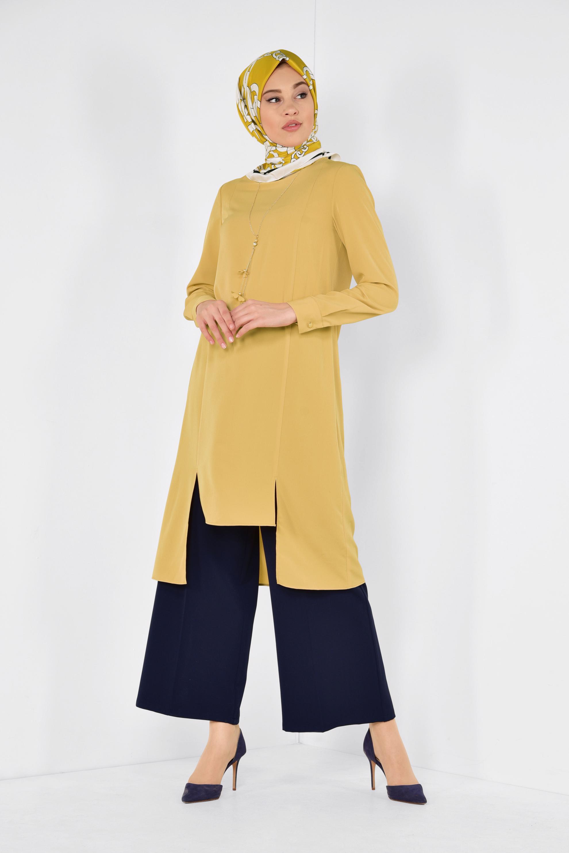 Tesettür giyim LACİVERT BOL KESİM KLASİK PANTOLON 7519 