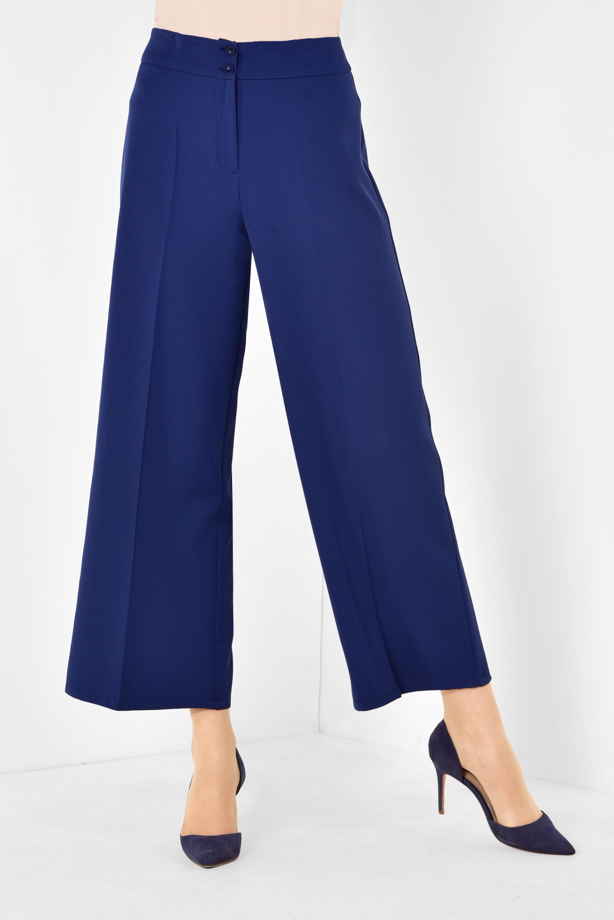 Tesettür giyim LACİVERT BOL KESİM KLASİK PANTOLON 7519 