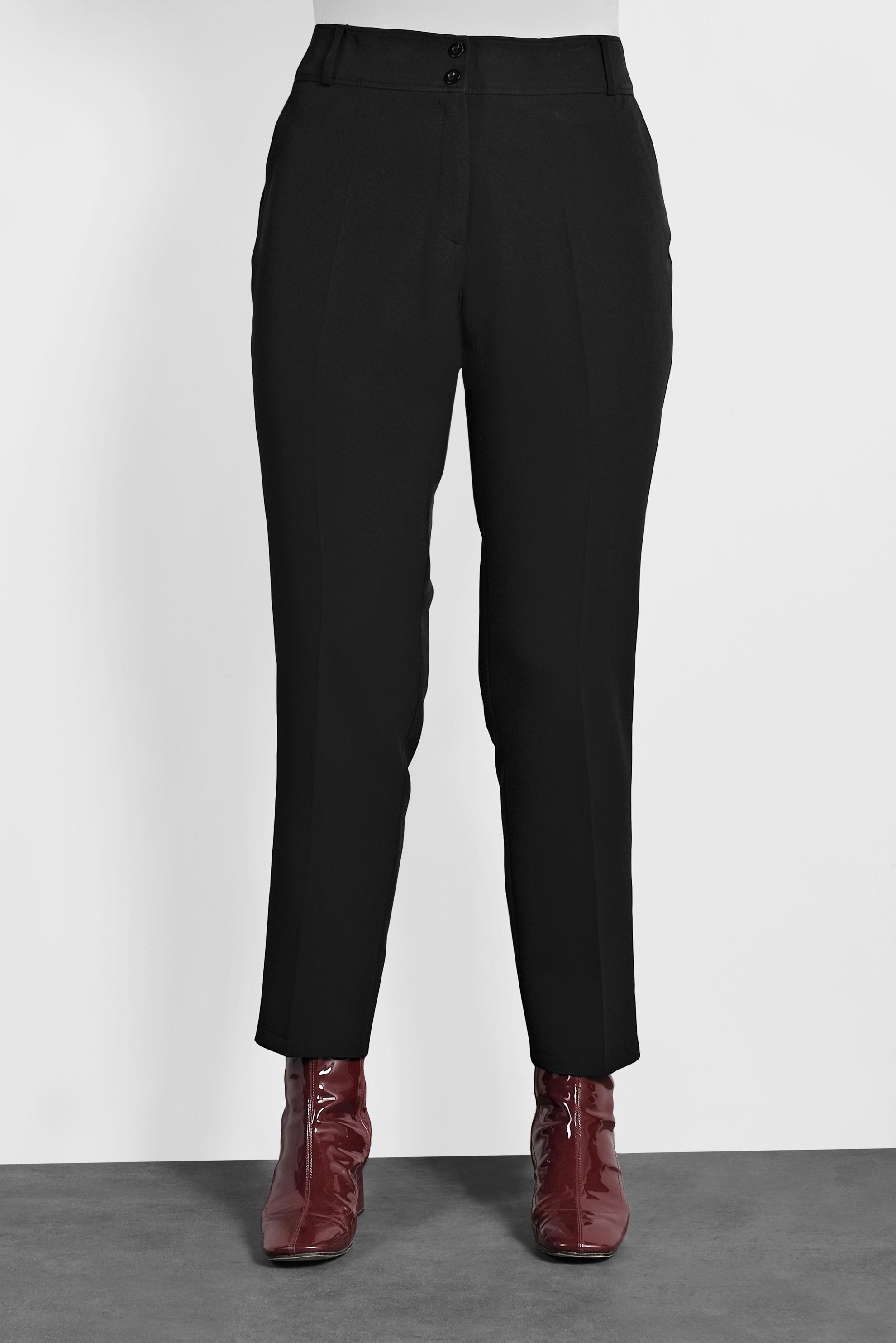 Tesettür giyim SİYAH BÜYÜK BEDEN BORU PAÇA PANTOLON 7520