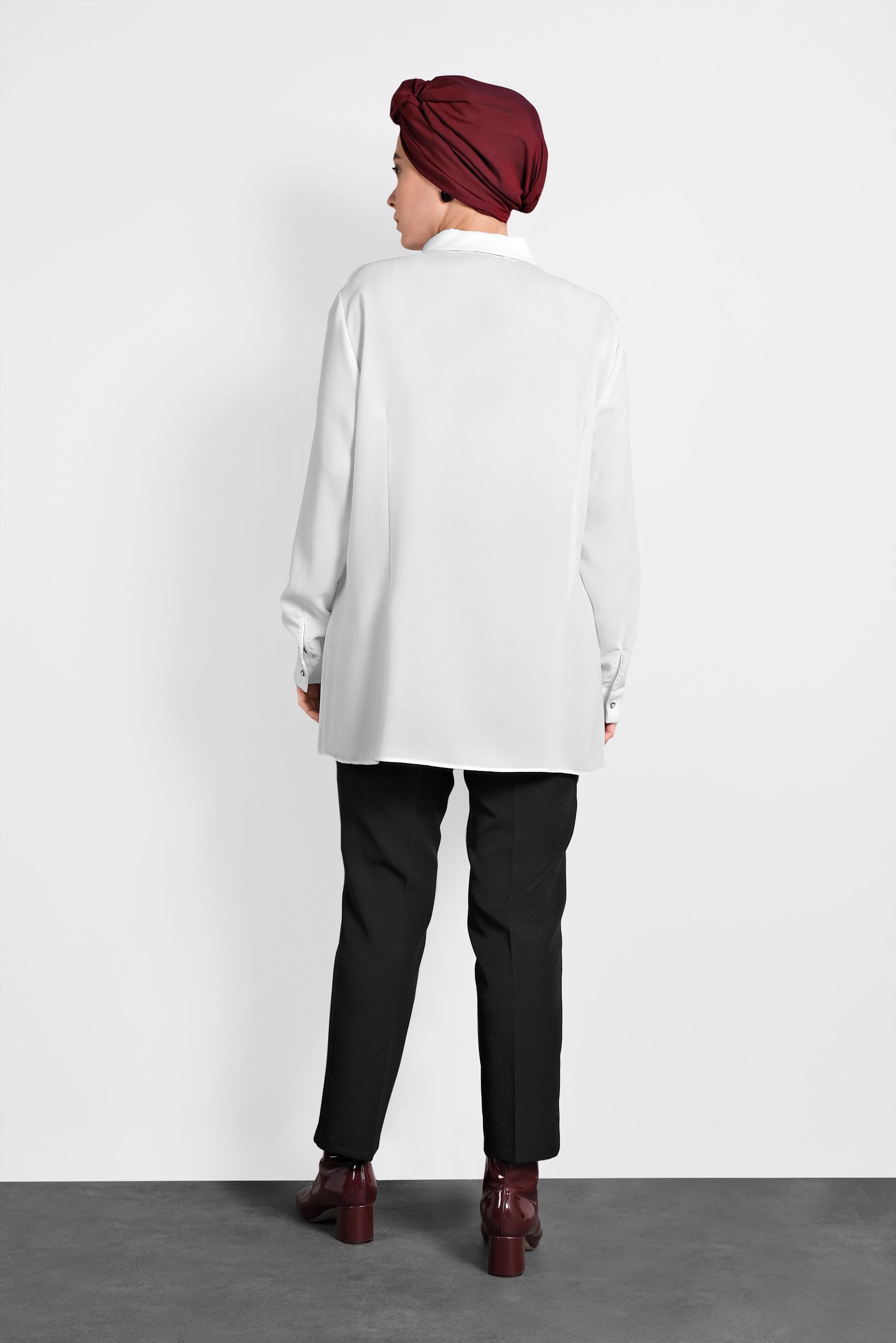 Tesettür giyim SİYAH BÜYÜK BEDEN BORU PAÇA PANTOLON 7520