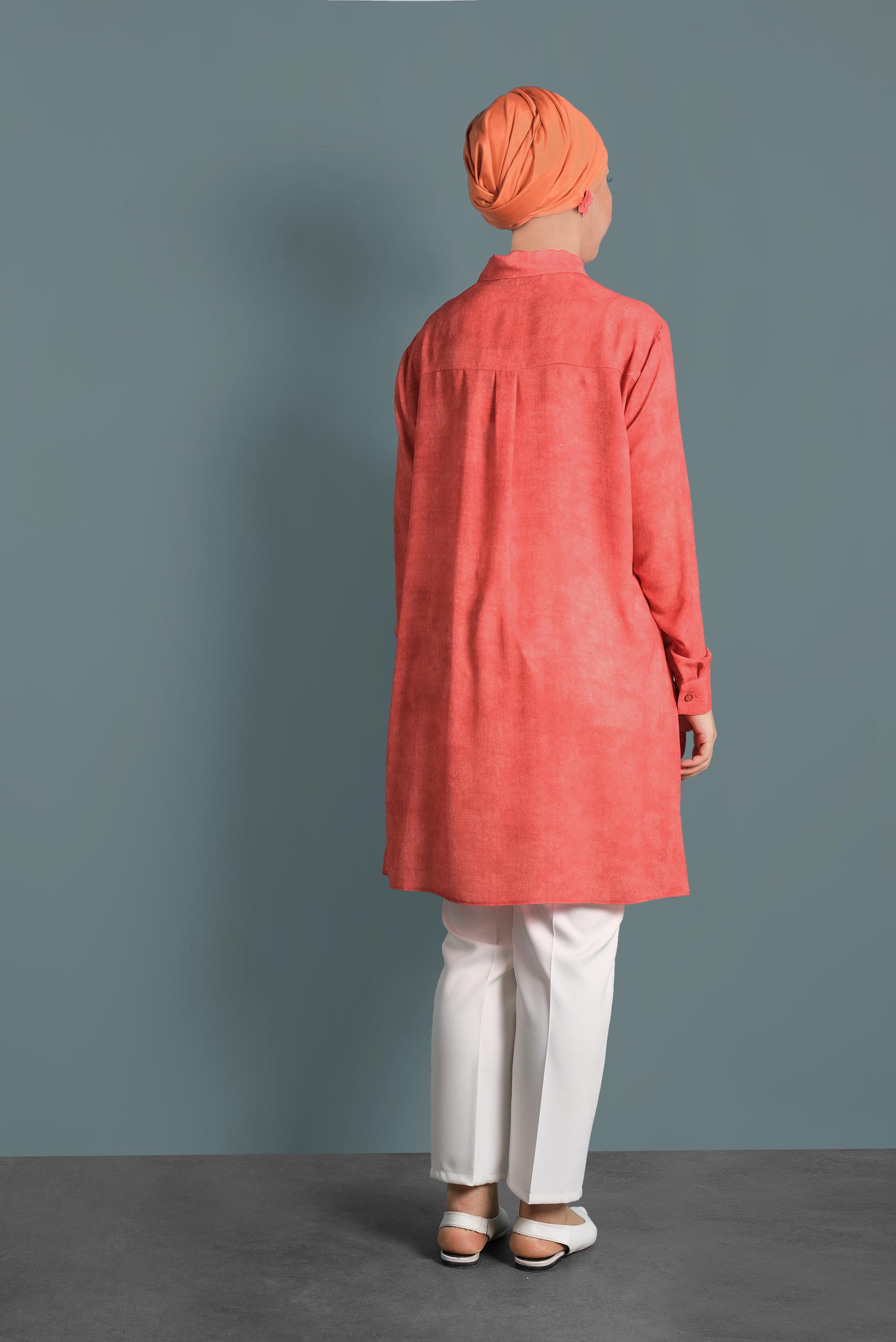 Tesettür giyim BEYAZ BÜYÜK BEDEN BORU PAÇA PANTOLON 7520