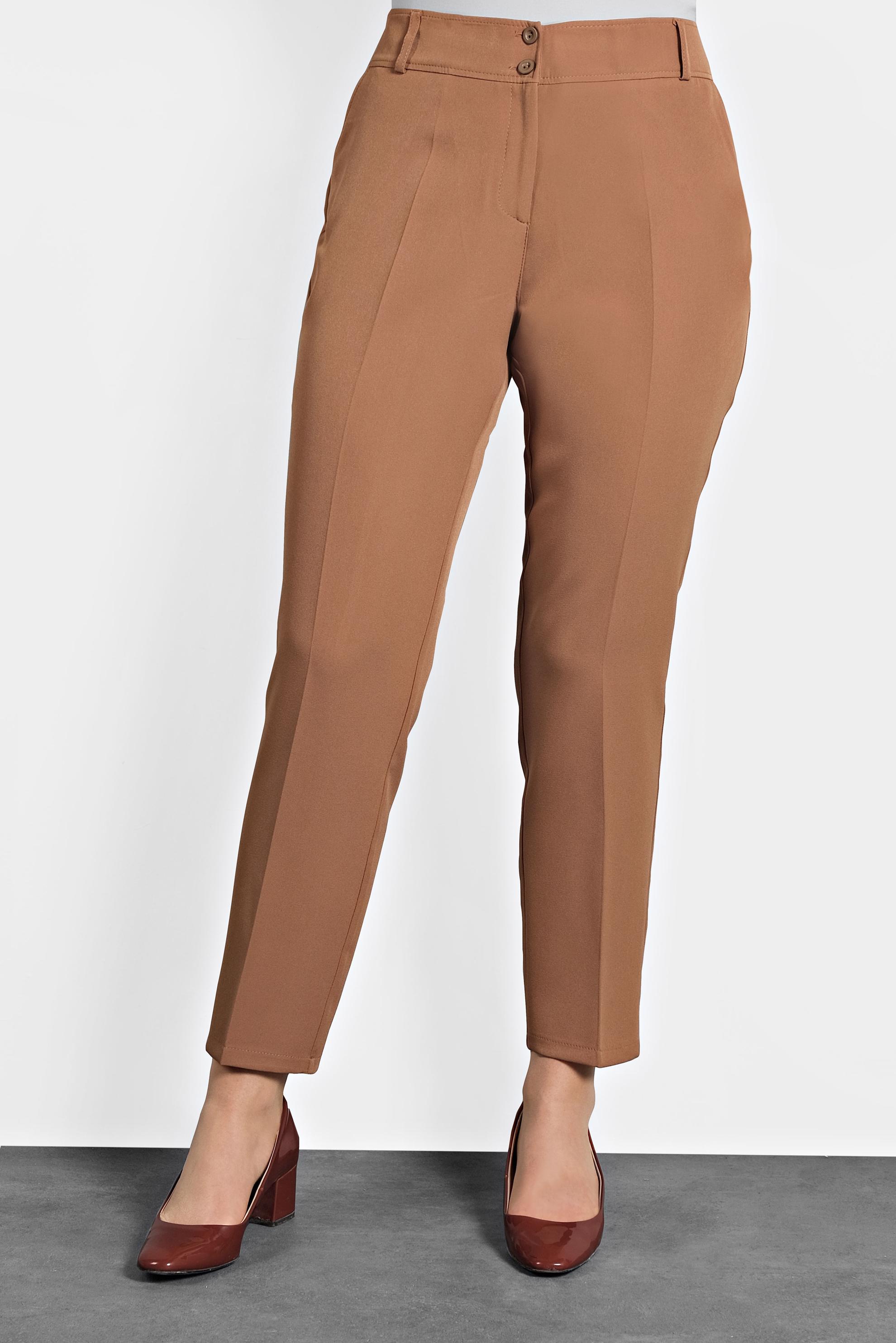 Tesettür giyim TABA BÜYÜK BEDEN BORU PAÇA PANTOLON 7520