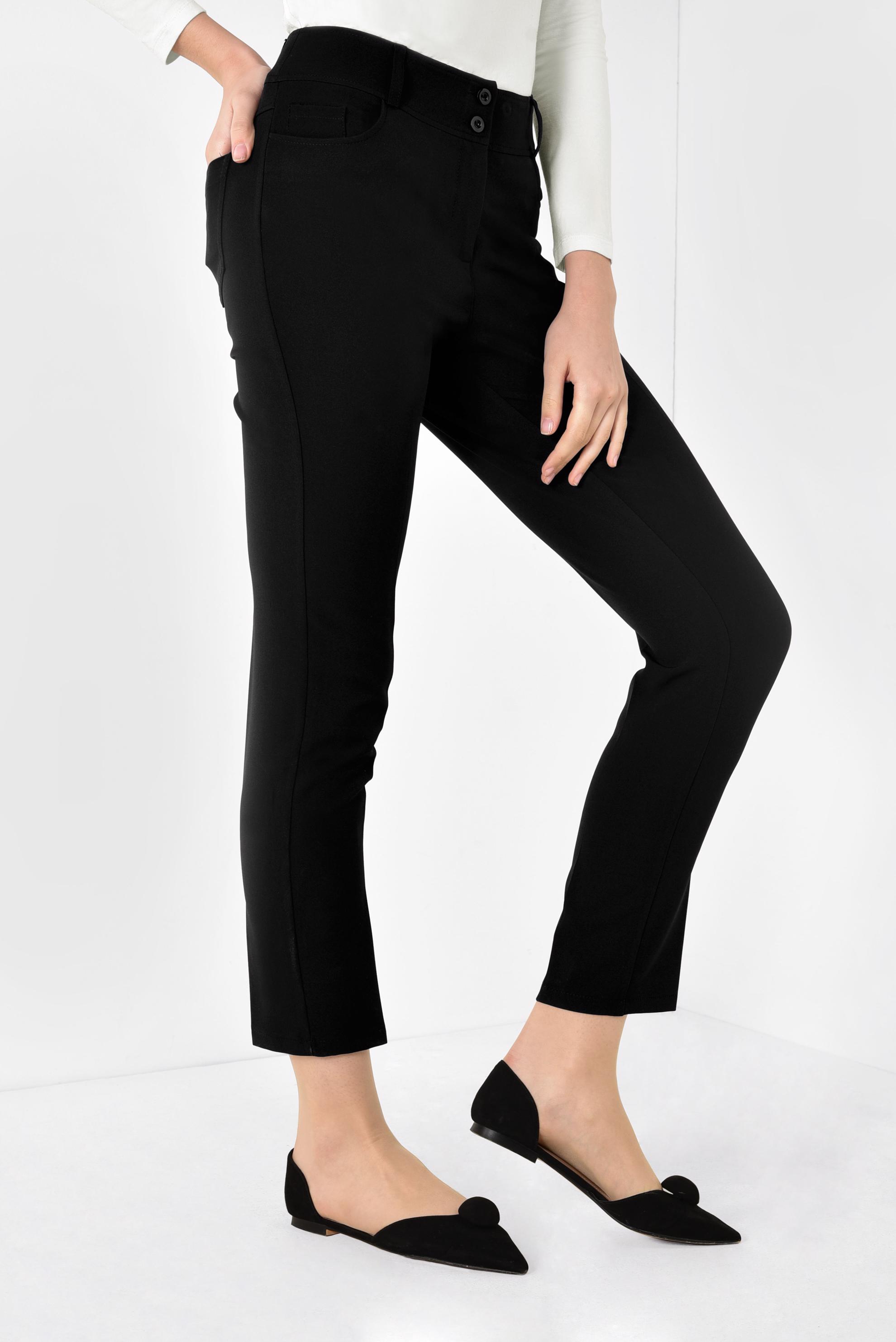 Tesettür giyim SİYAH CEPLİ KLASİK PANTOLON 7521