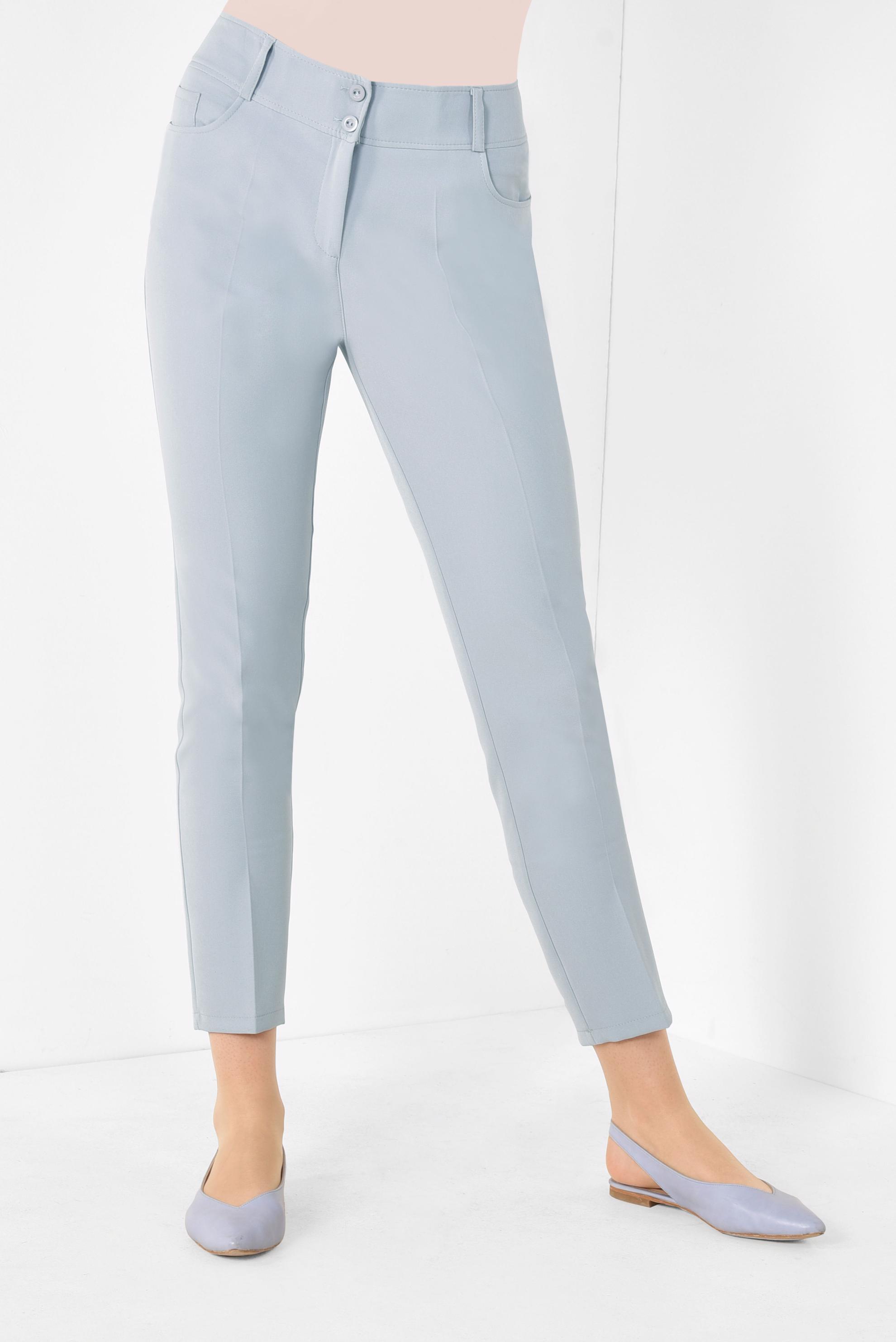 Tesettür giyim GRİ CEPLİ KLASİK PANTOLON 7521