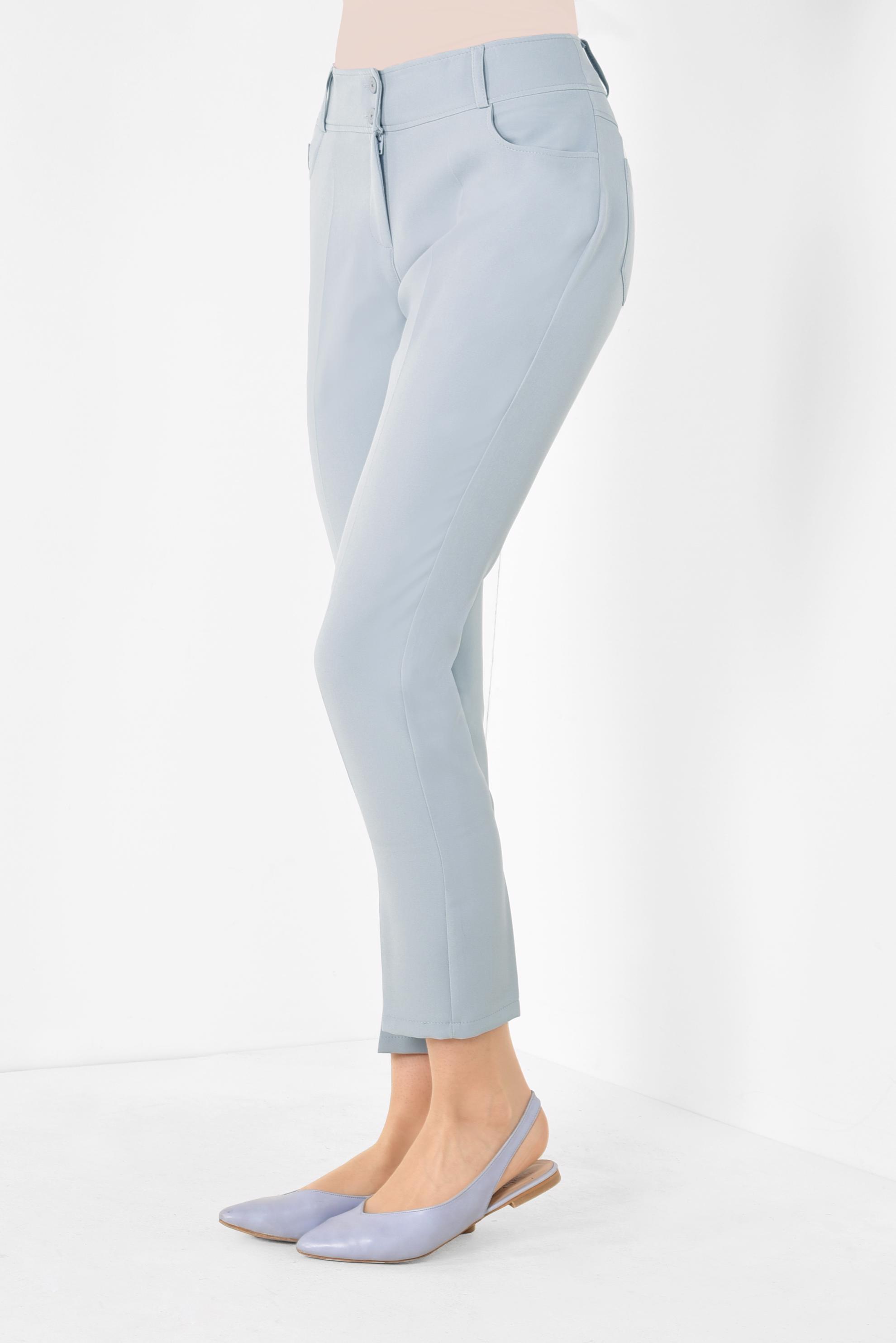 Tesettür giyim GRİ CEPLİ KLASİK PANTOLON 7521