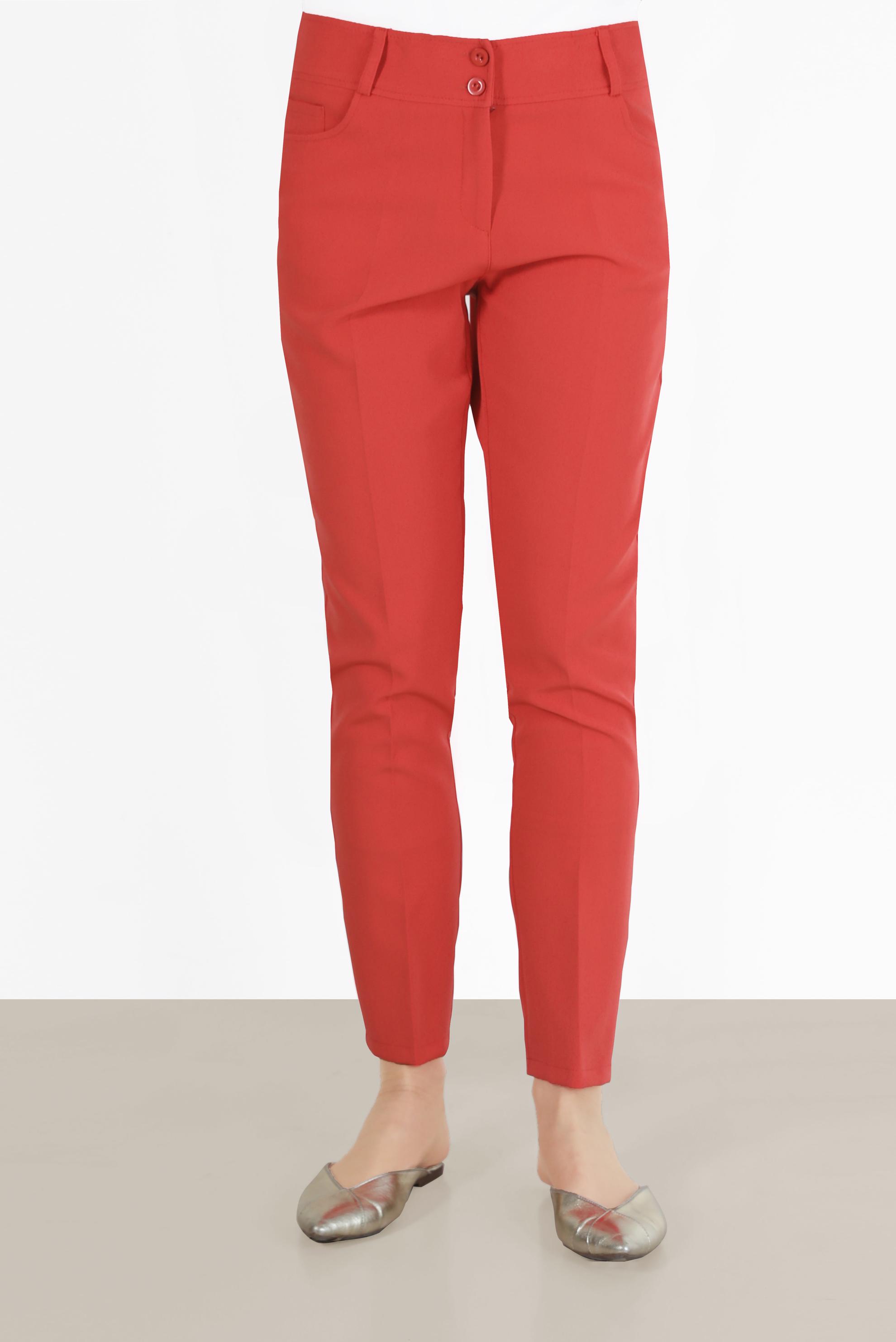 Tesettür giyim KIRMIZI CEPLİ KLASİK PANTOLON 7521