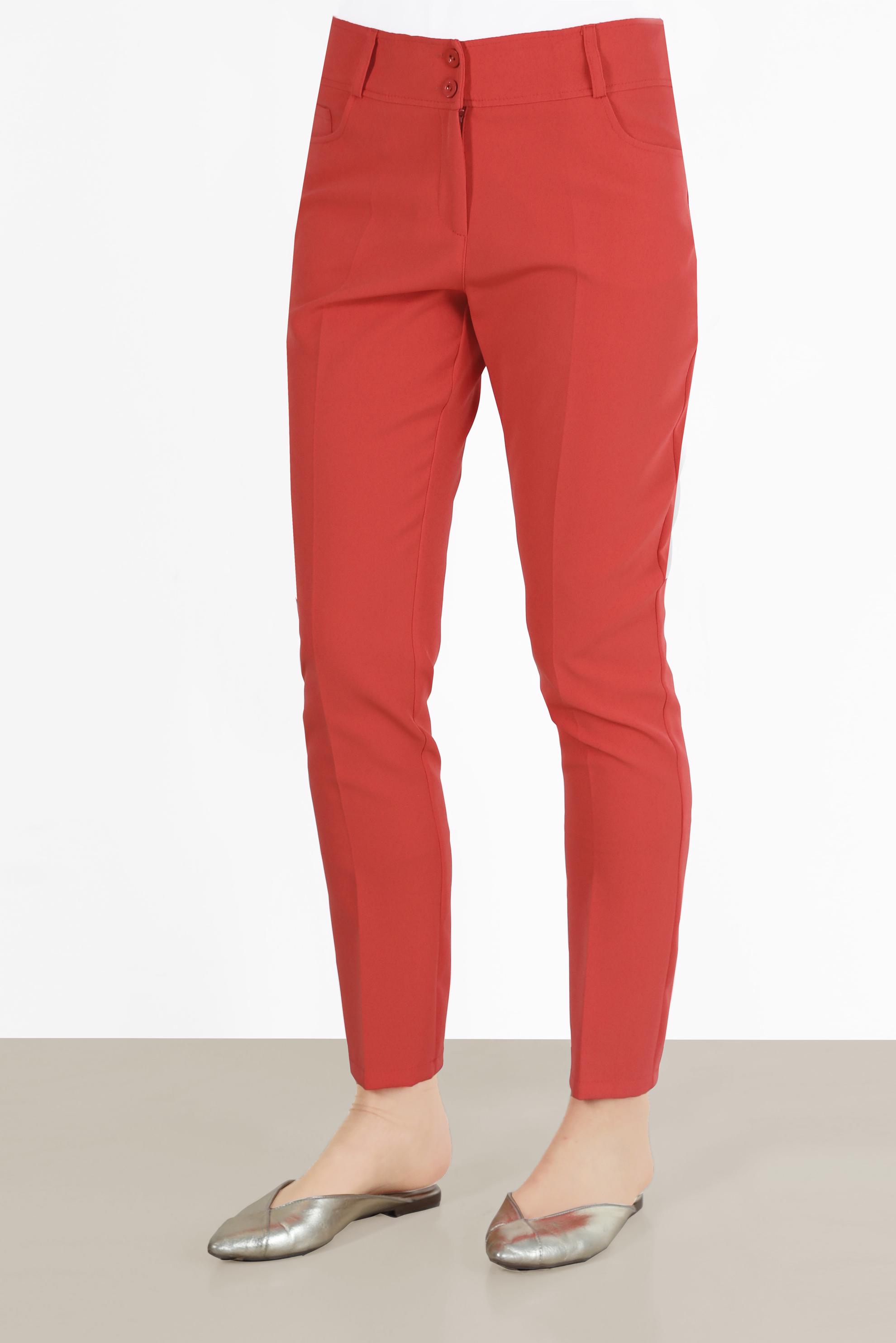 Tesettür giyim KIRMIZI CEPLİ KLASİK PANTOLON 7521