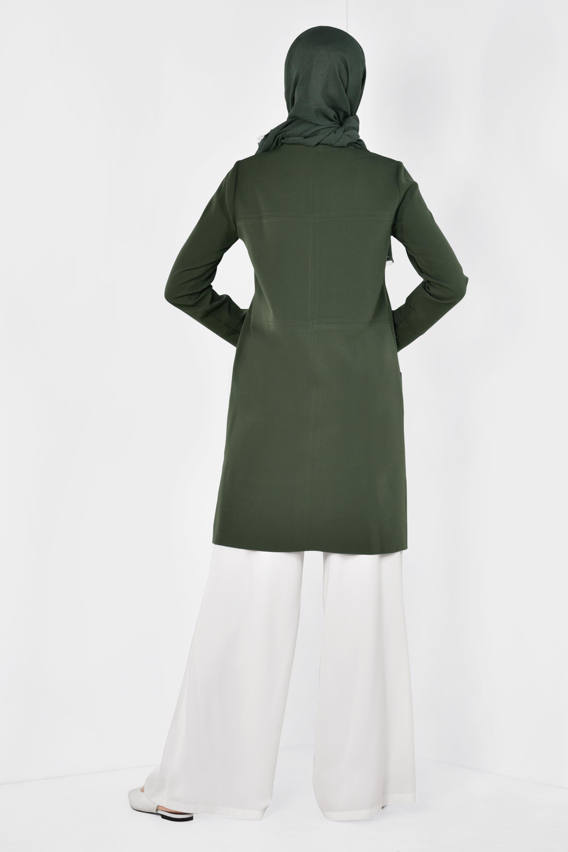 Tesettür giyim BEYAZ CEPLİ GENİŞ PAÇA PANTOLON 7524