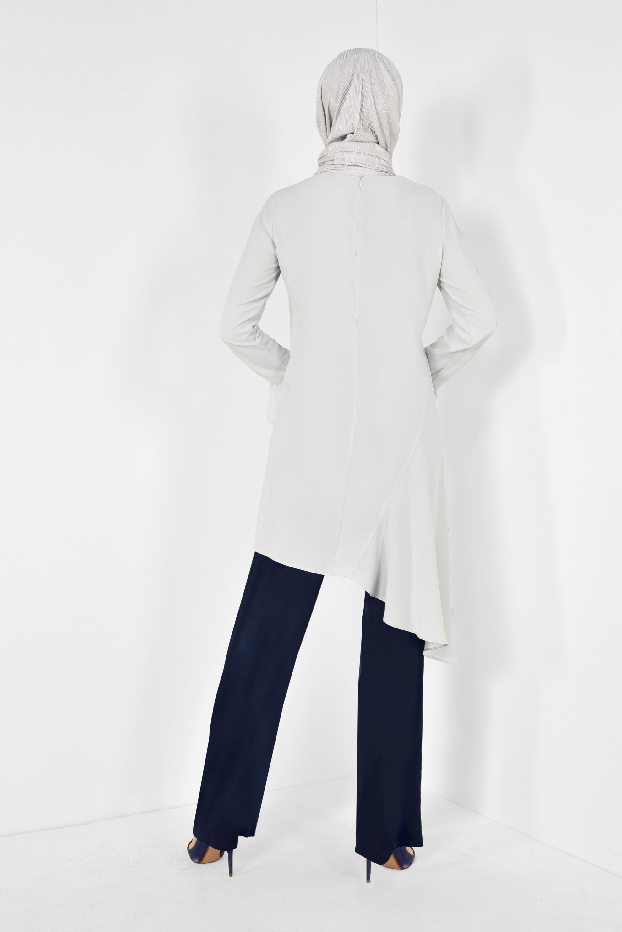 Tesettür giyim LACİVERT CEPLİ GENİŞ PAÇA PANTOLON 7524