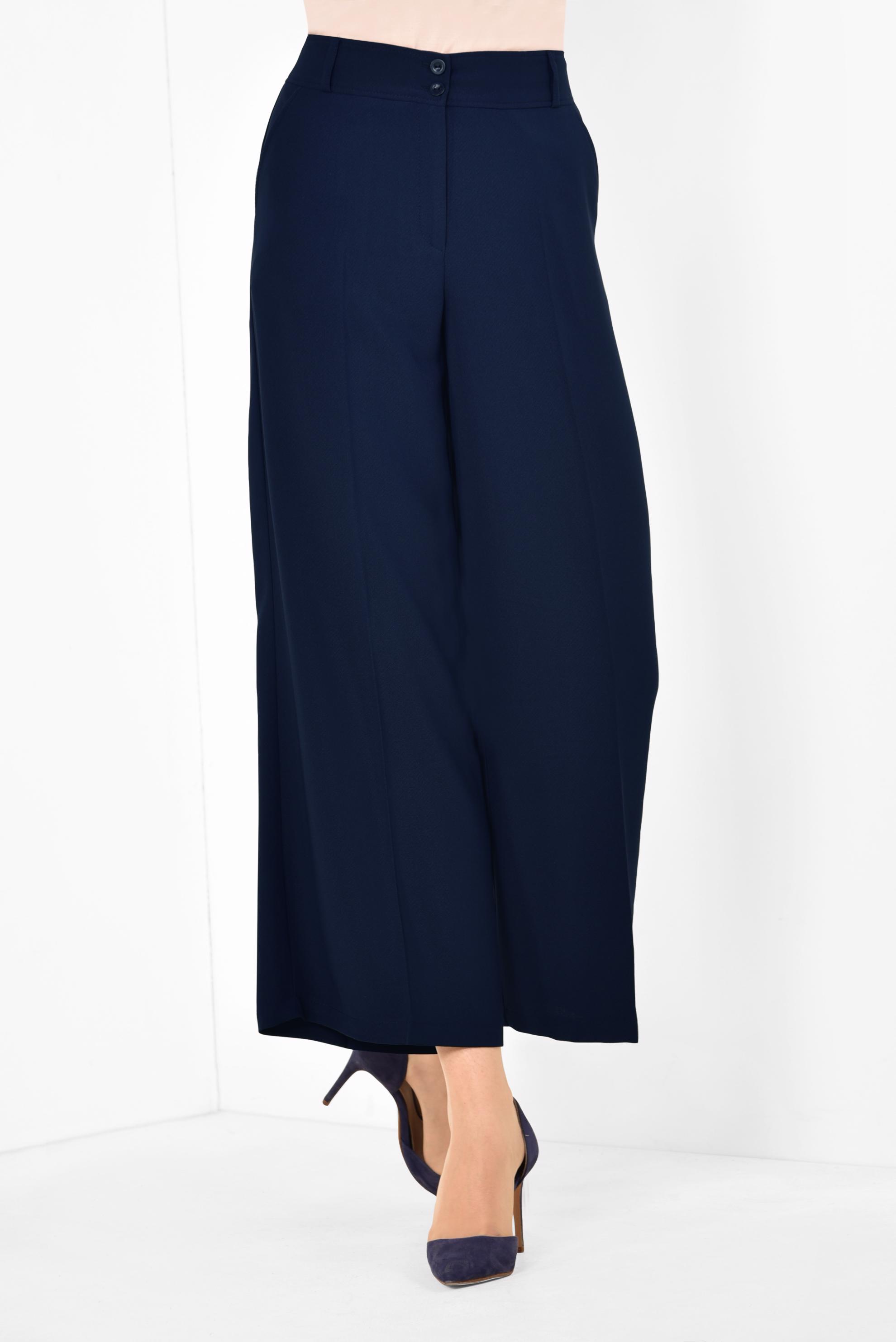 Tesettür giyim LACİVERT BOL KESİM PANTOLON 7525 