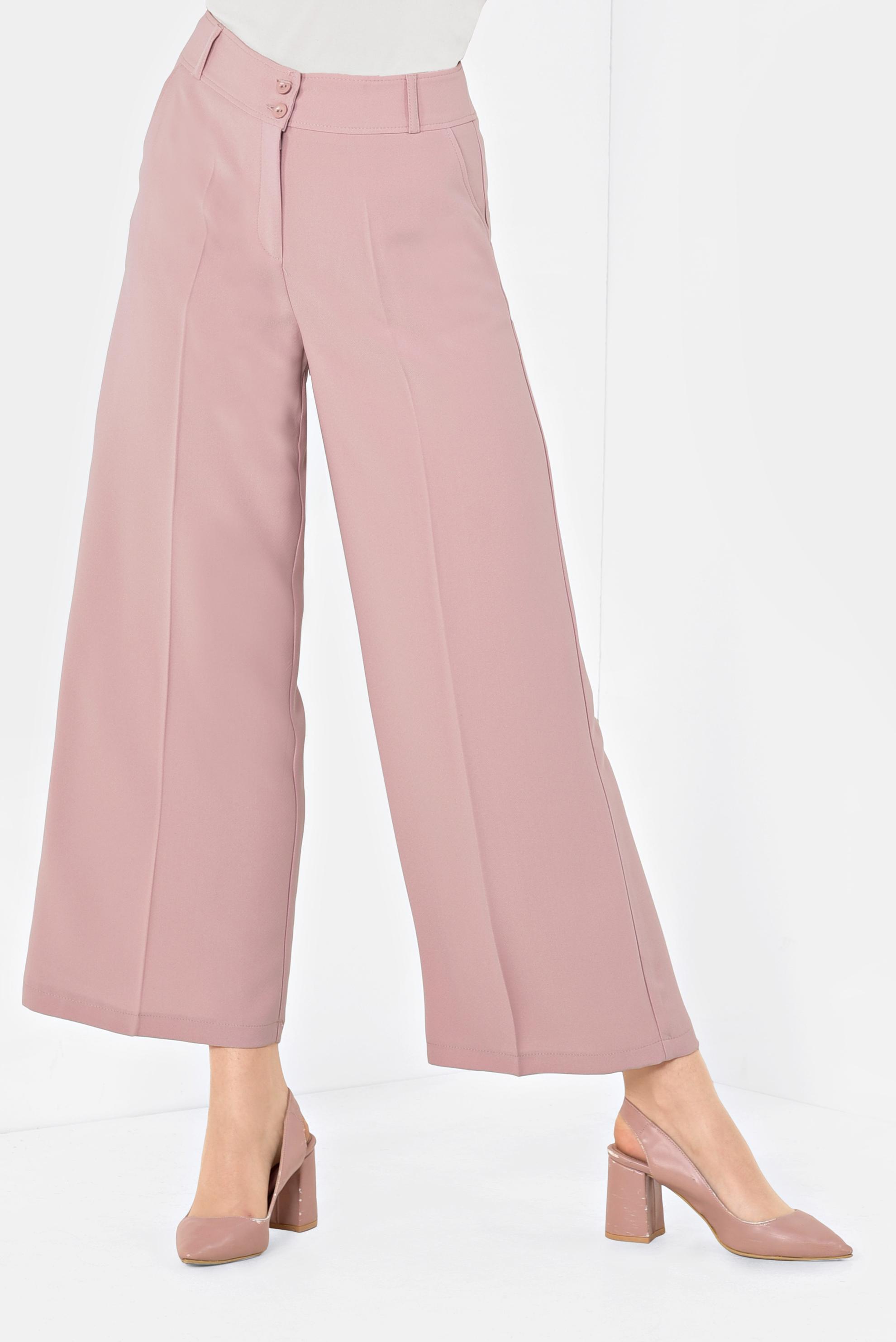 Tesettür giyim PUDRA BOL KESİM PANTOLON 7525 