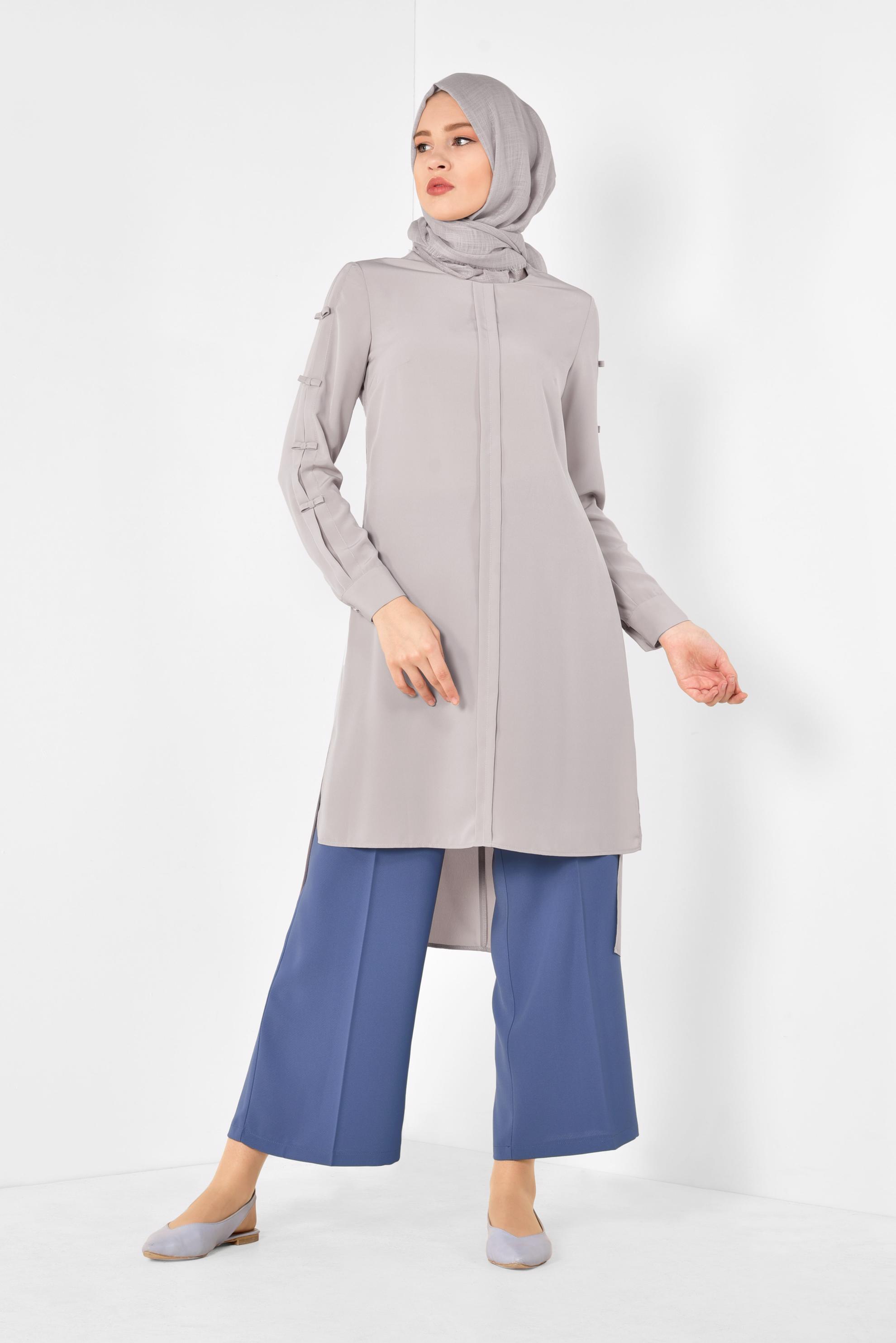 Tesettür giyim LACİVERT BOL KESİM PANTOLON 7525 