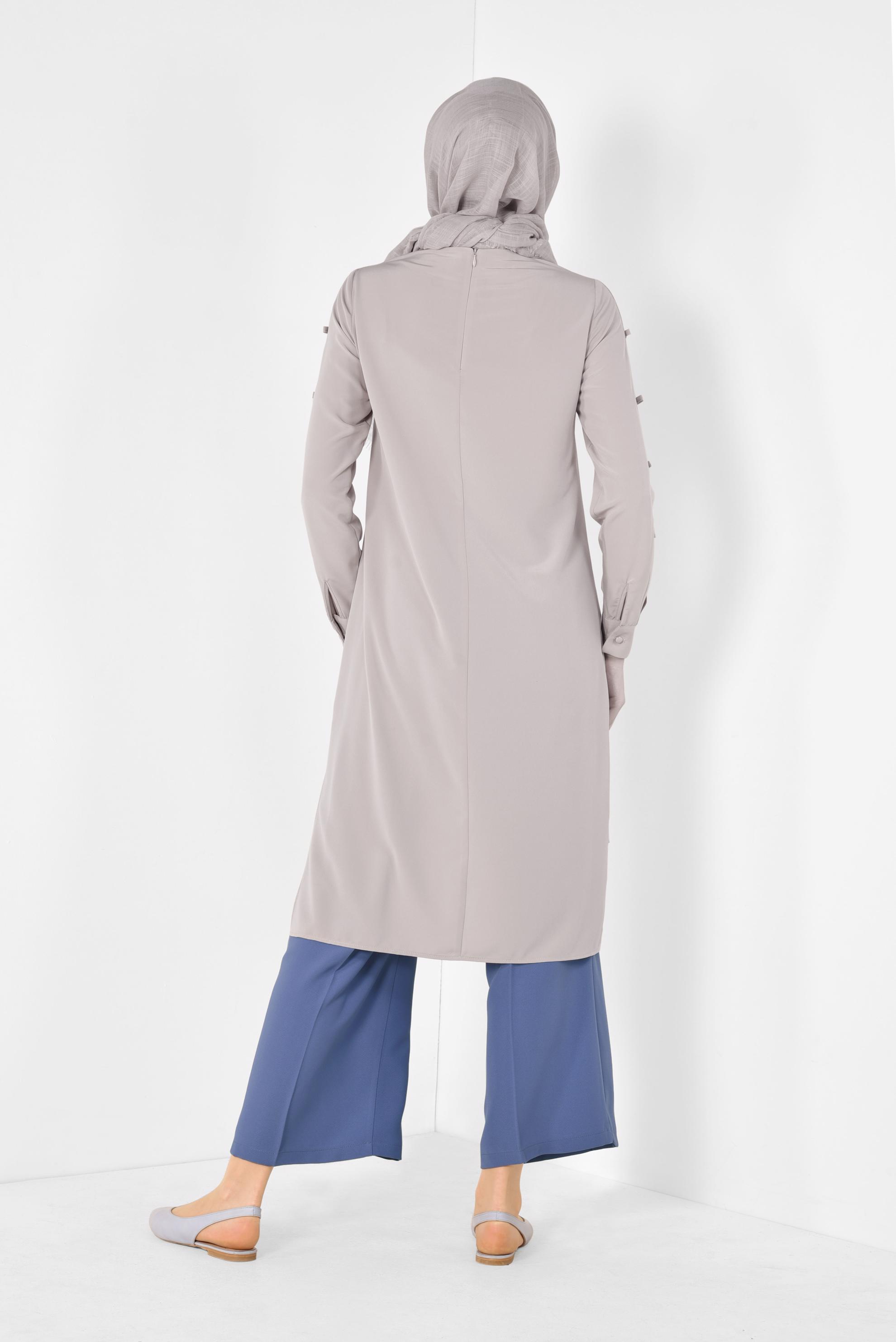 Tesettür giyim LACİVERT BOL KESİM PANTOLON 7525 