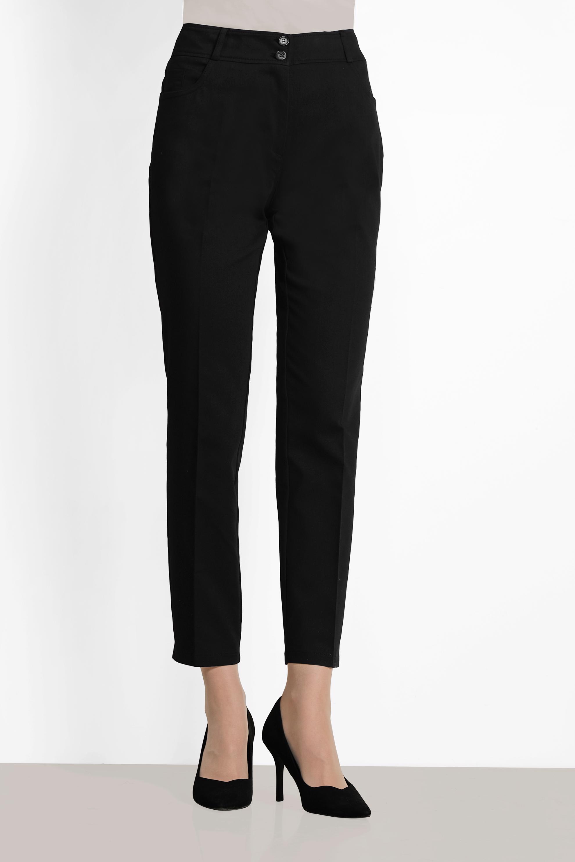 Tesettür giyim SİYAH CEPLİ PAMUKLU YÜKSEK BEL PANTOLON 7526