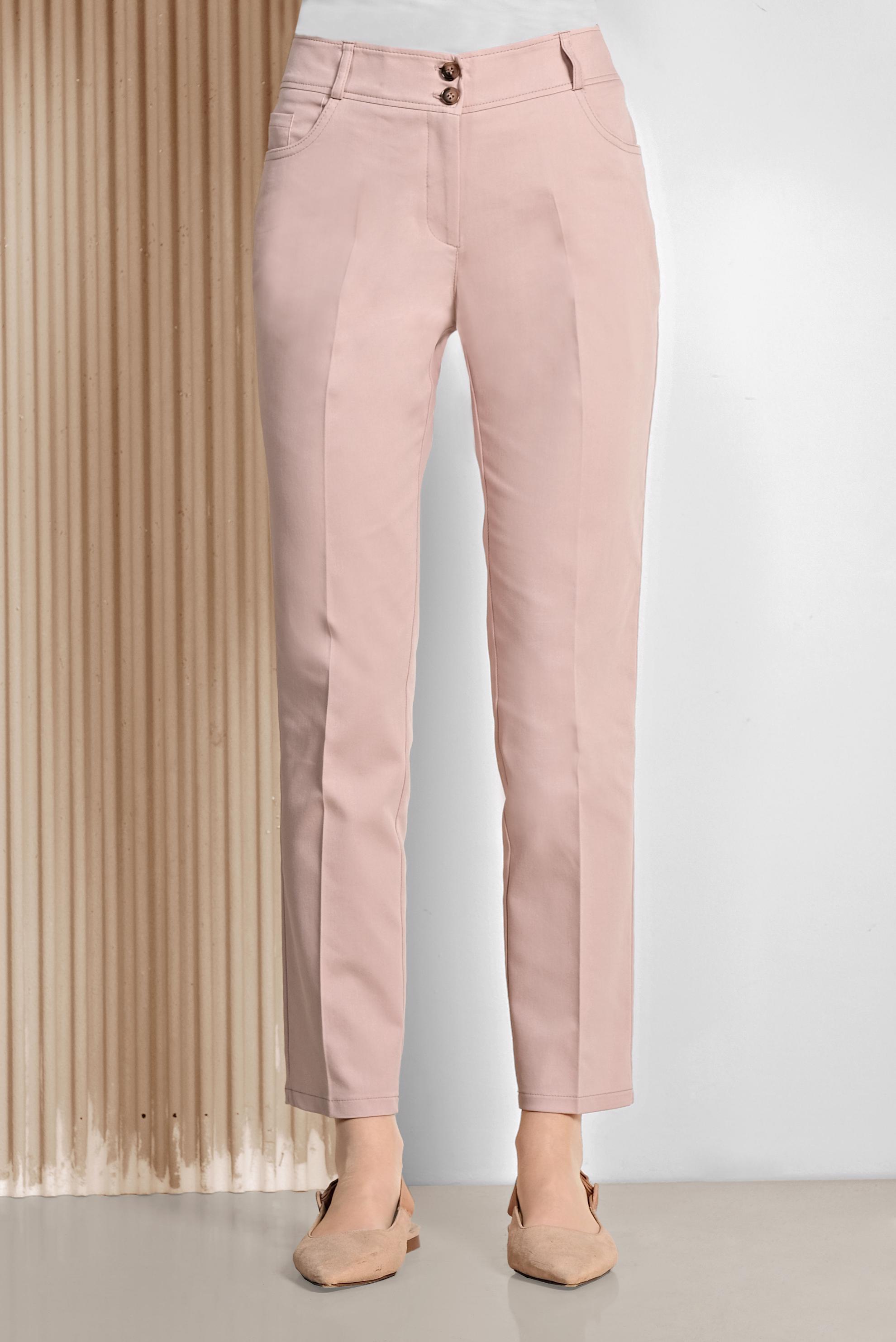 Tesettür giyim PUDRA CEPLİ PAMUKLU YÜKSEK BEL PANTOLON 7526